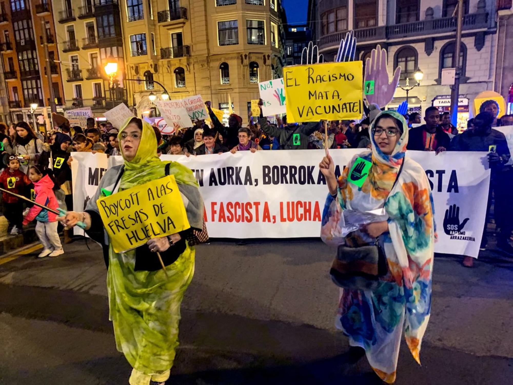 Manifestación antirracista en Bilbao