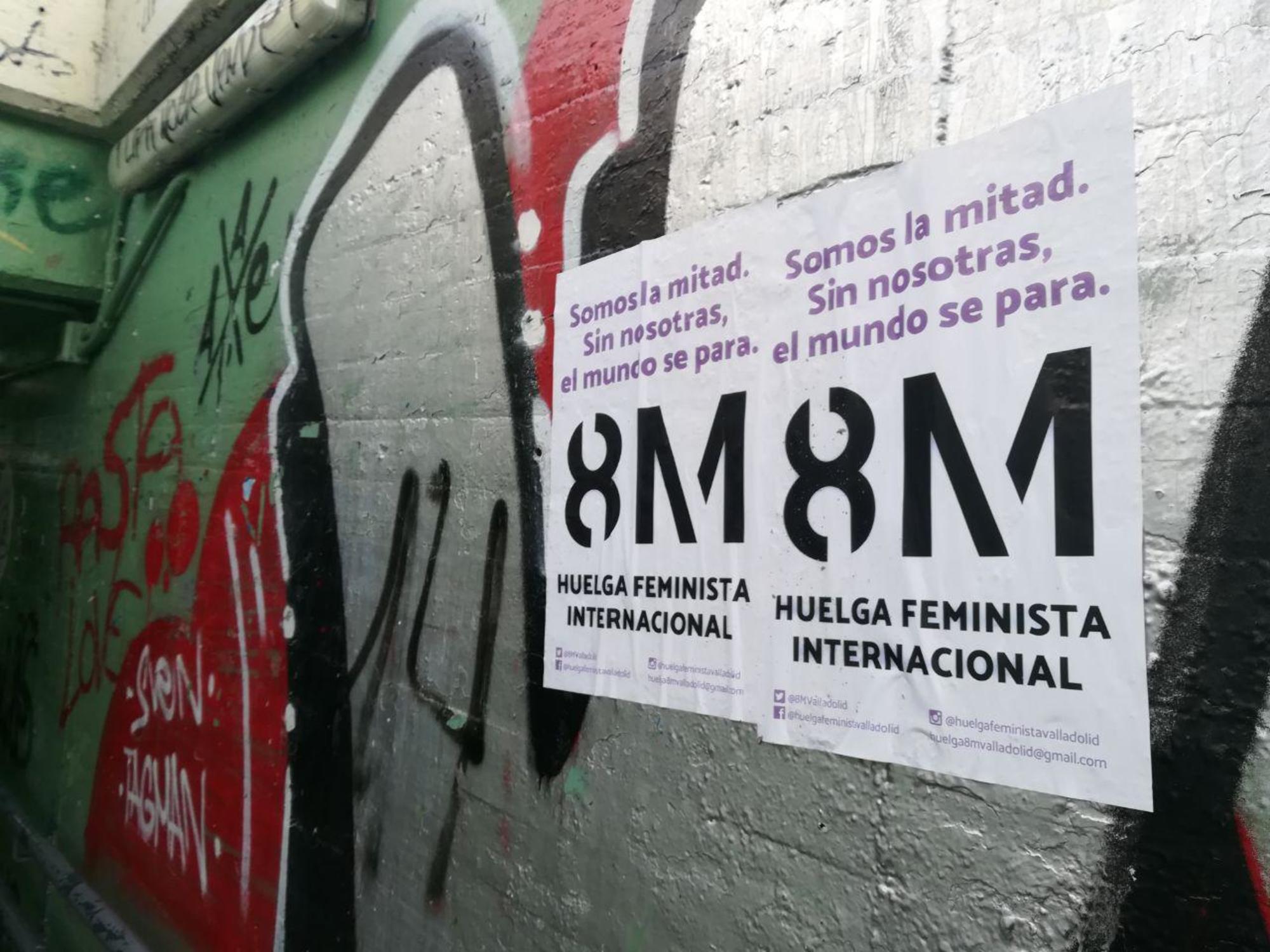 Carteles de la huelga general feminista del 8 de marzo en Valladolid
