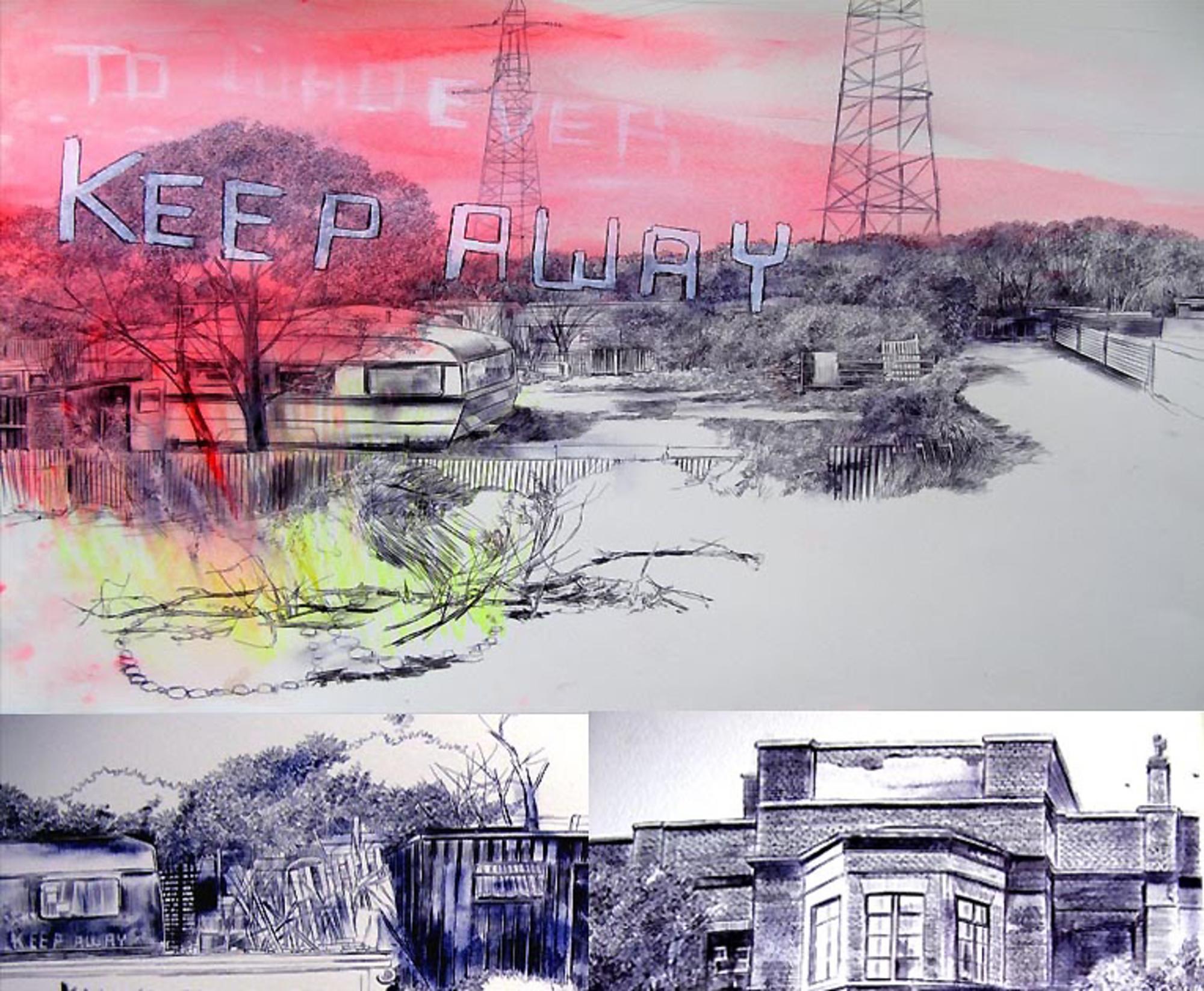 ‘Leamington Spa to Hasting’ (2009), dibujos de Laura Oldfield Ford