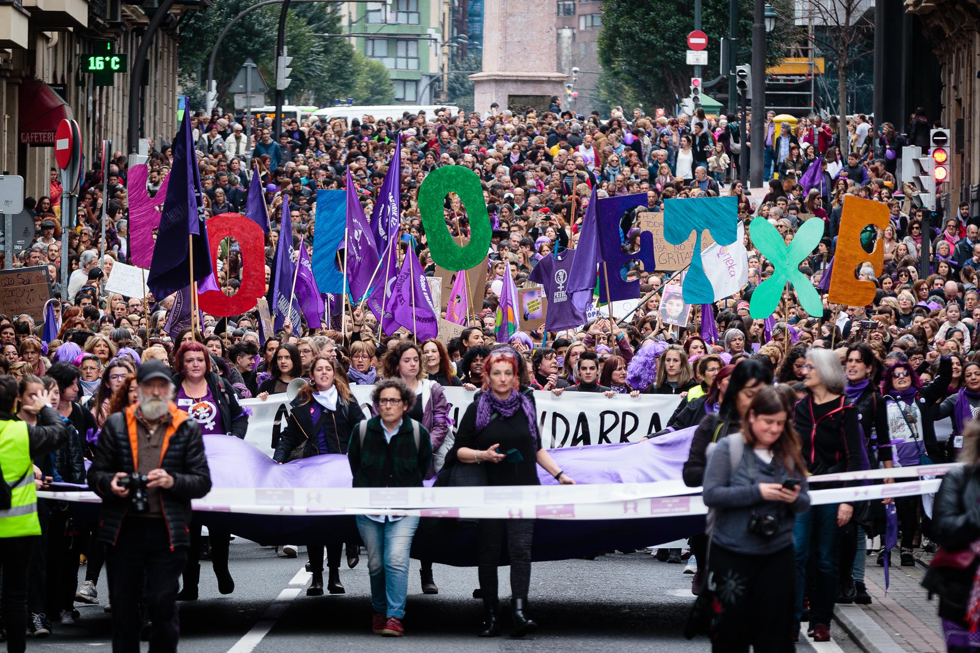 Manifestación del 8 de marzo de 2020 en Bilbao.
