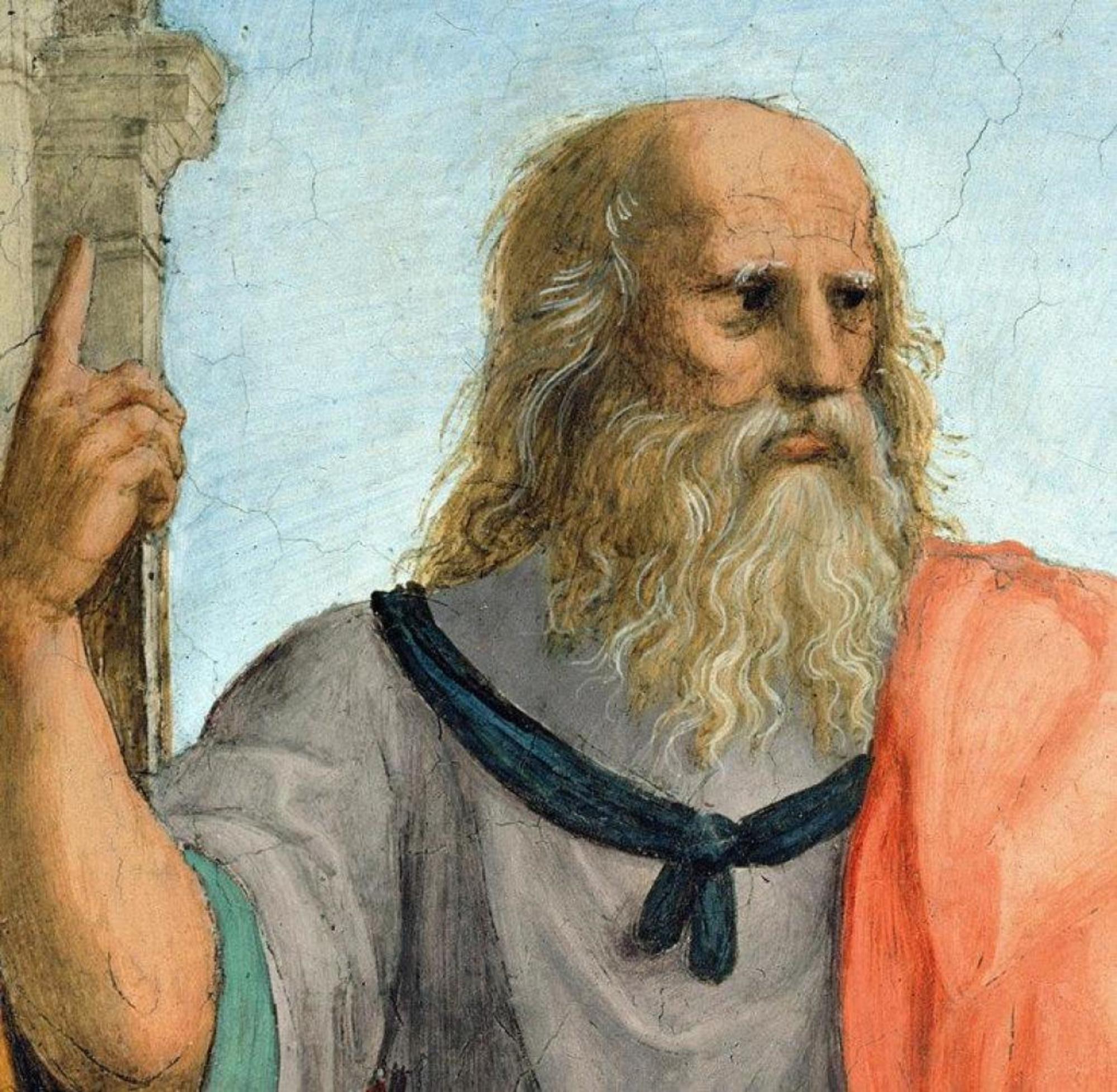 Platón: Detalle de "La Escuela de Atenas" de Rafael