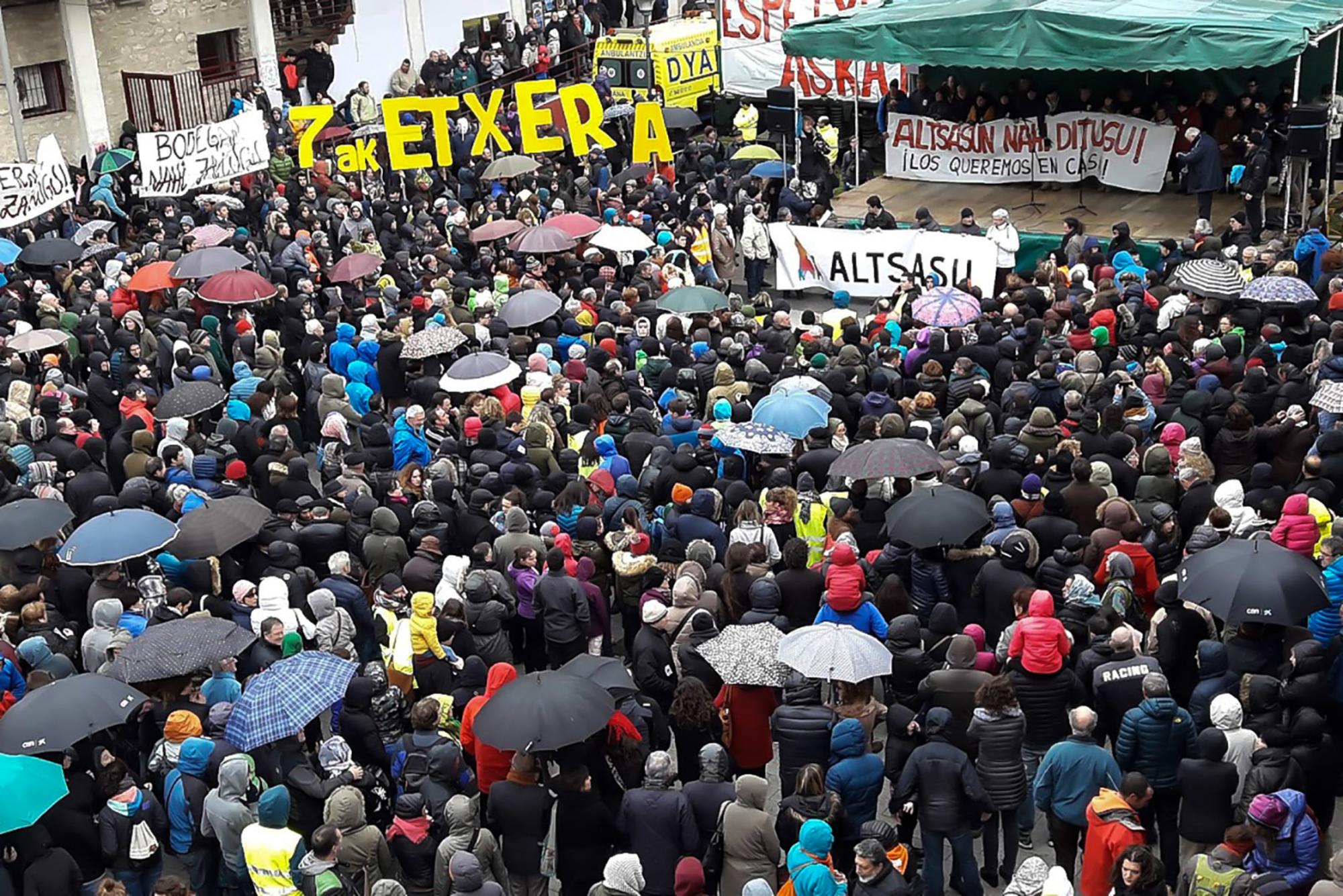 Manifestación en apoyo a los imputados del caso Altsasu