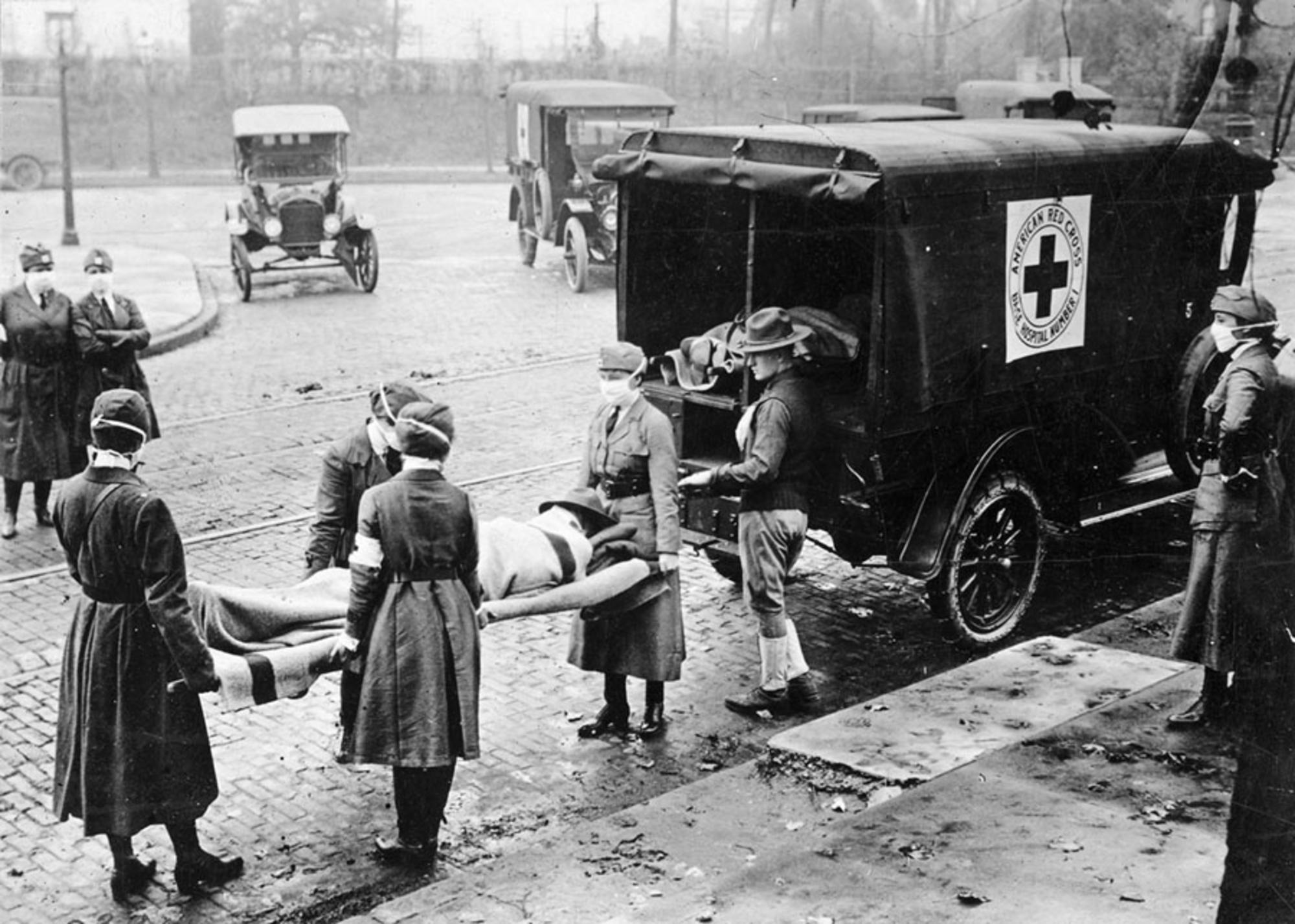 Víctimas de la gripe en 1918
