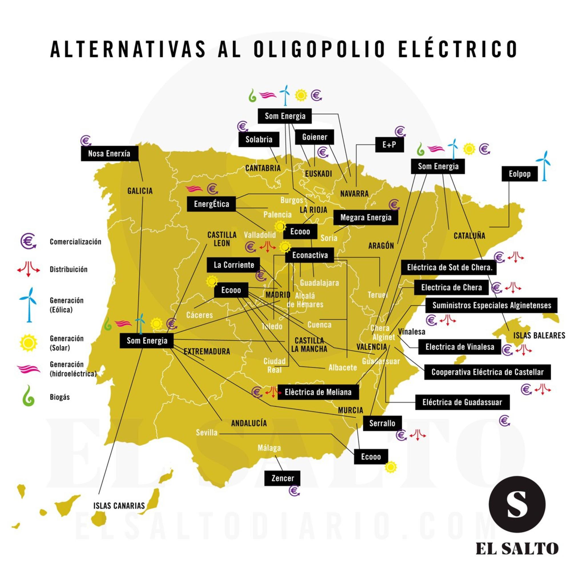 Mapa alternativas electricas
