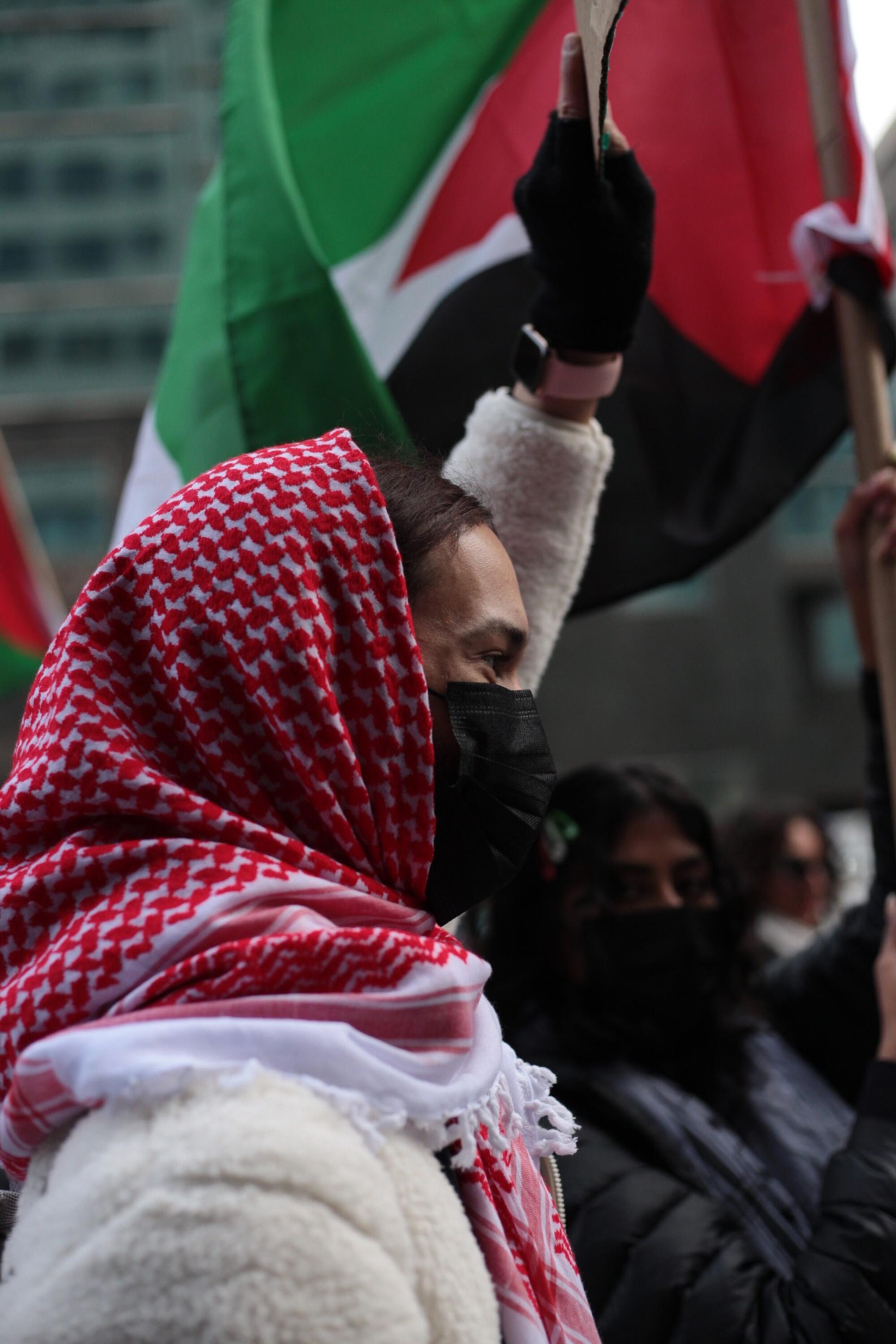 Marcha organizada por el Colectivo Feminista Palestino en Nueva York.  Foto: Belén Marco Crespo