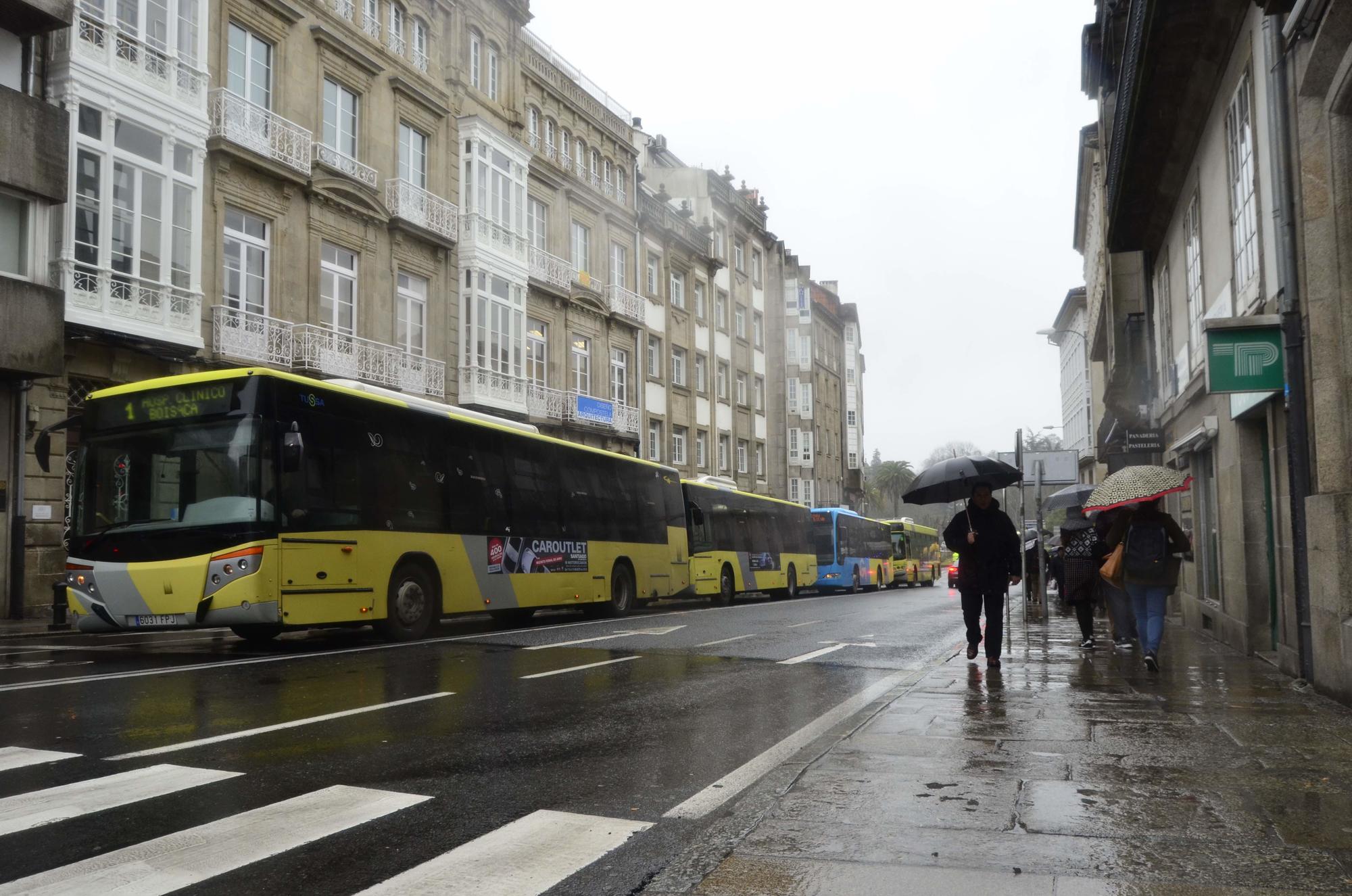 Autobuses parados Compostela