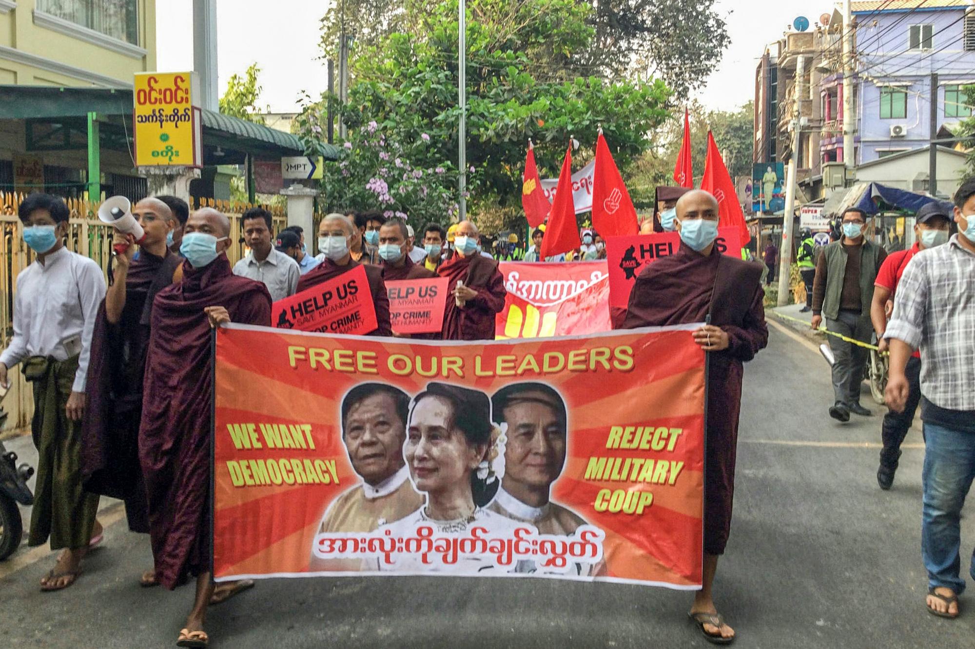 Myanmar manifestación