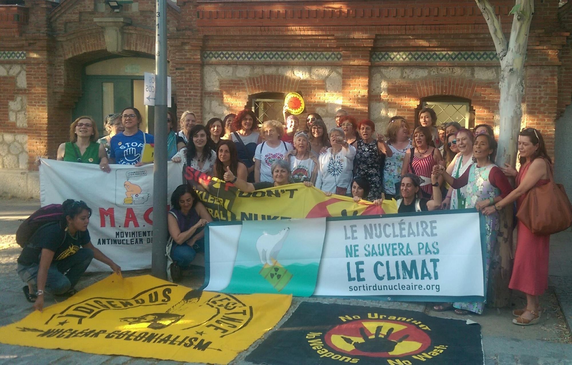 Grupo de organizadoras del Foro Social Mundial Antinuclear 2019, celebrado en Madrid.