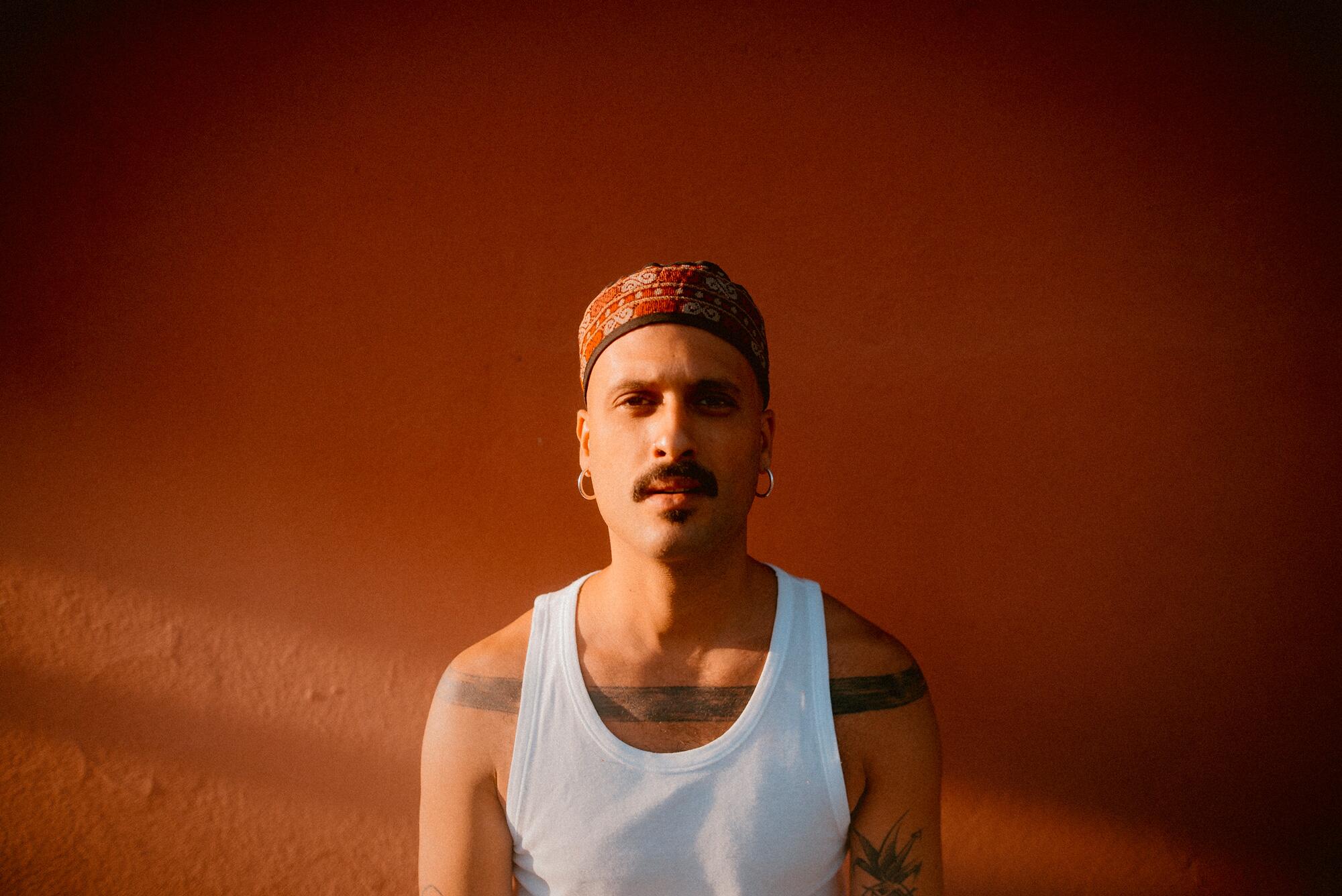 El músico palestino Ahmed Eid