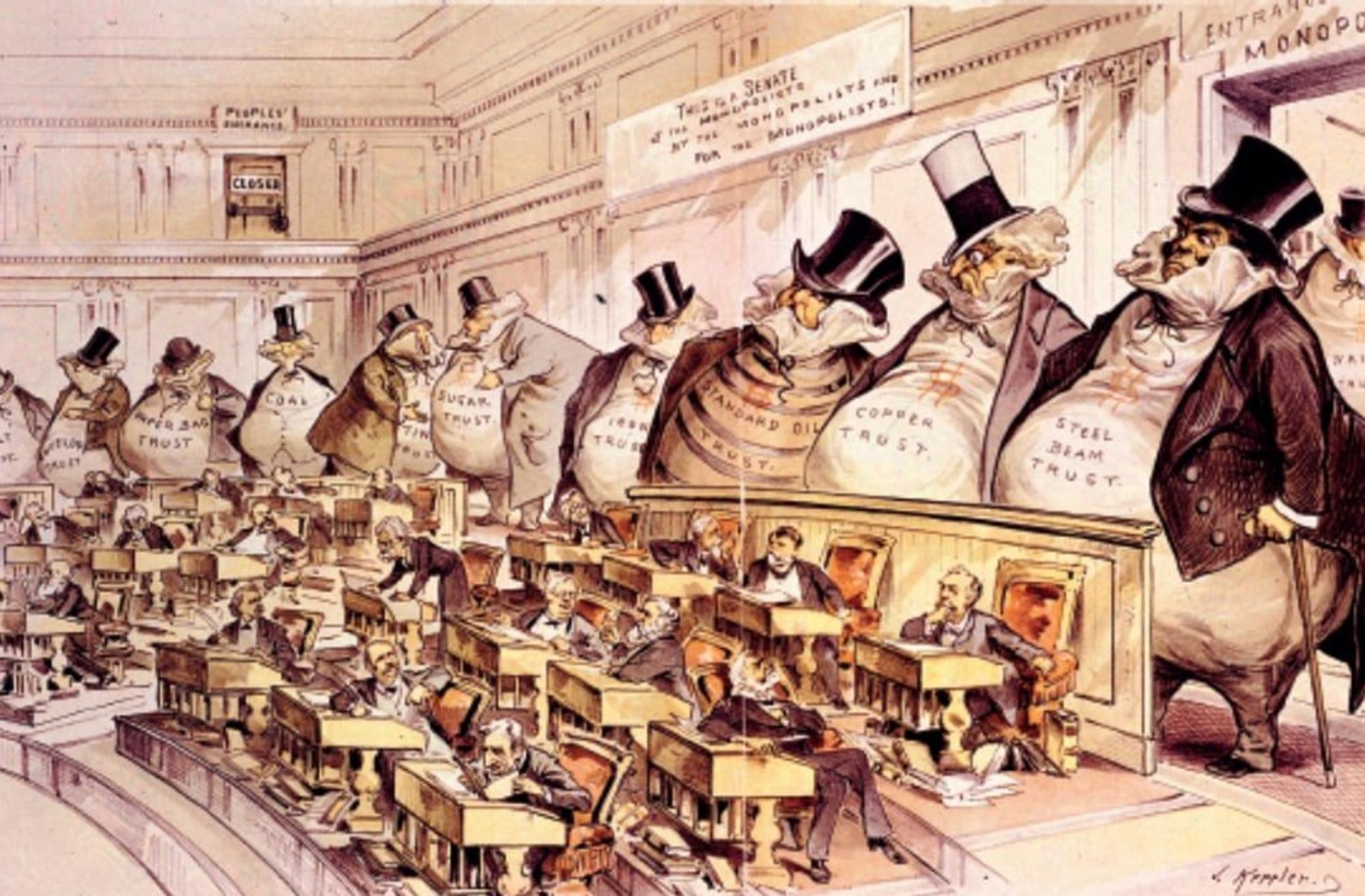 Joseph Keppler's (1899) - Caricatura ilustrando la plutocracia