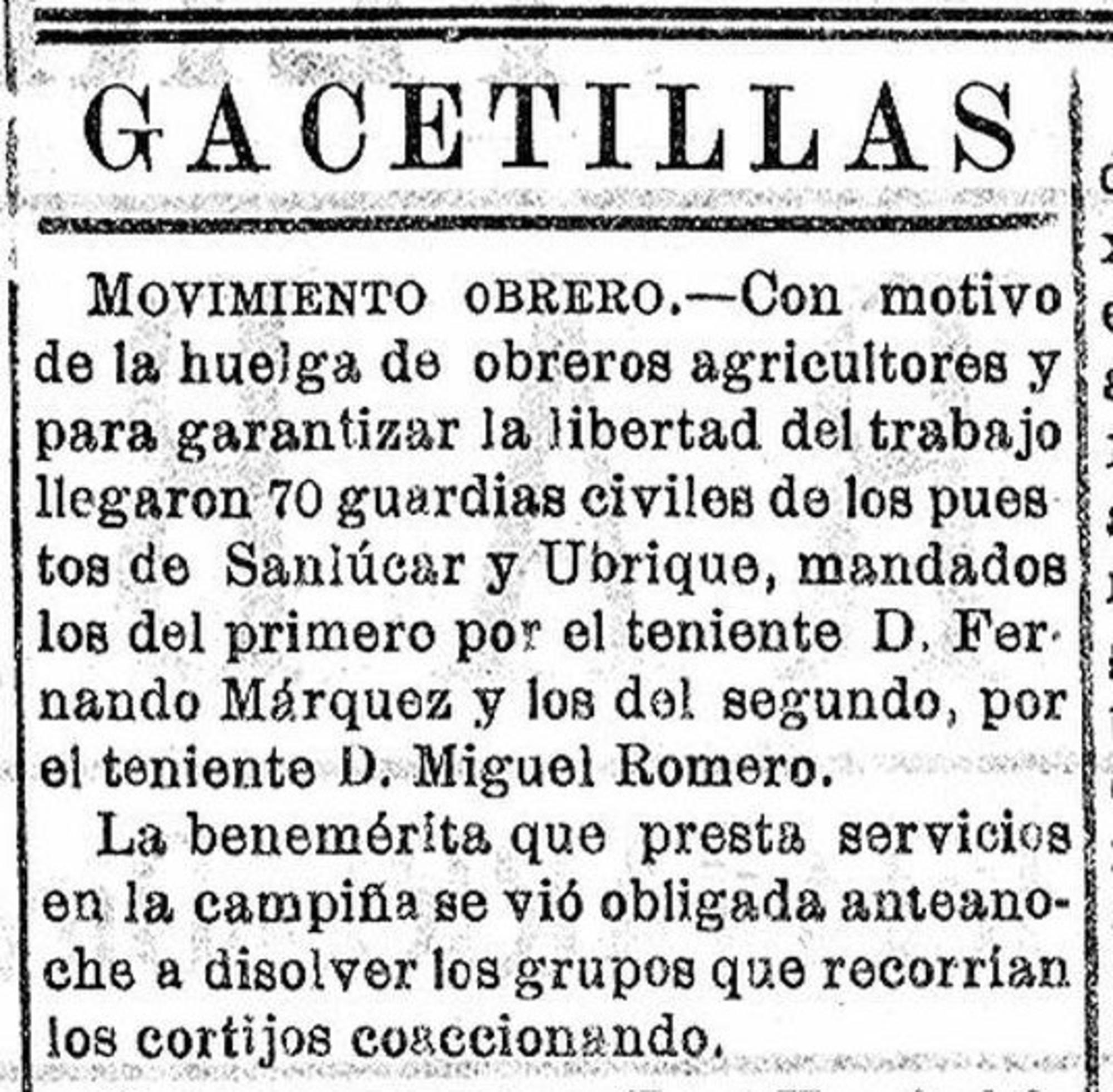 Huelga Jerez 1923 campiña