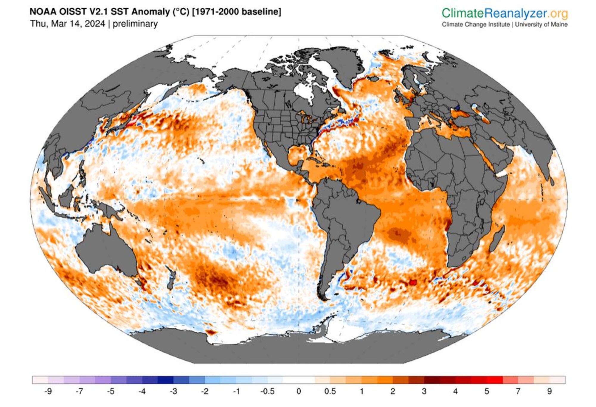 Mapa anomalias SST Global