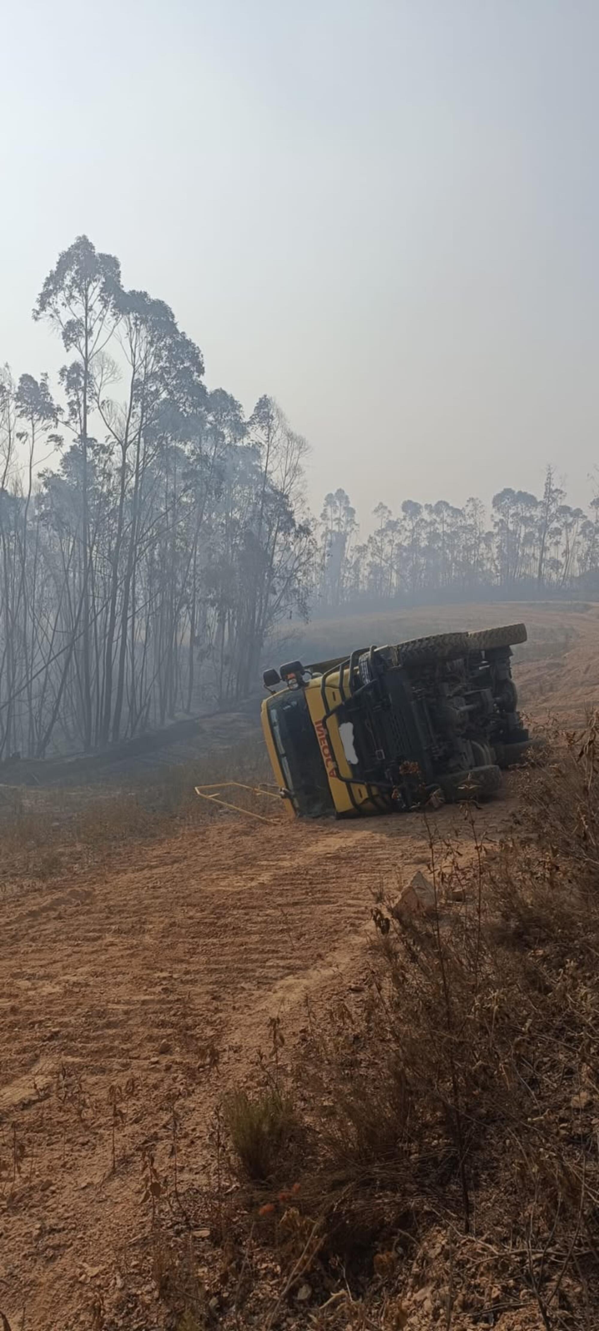Camion infoca Accidentado Niebla