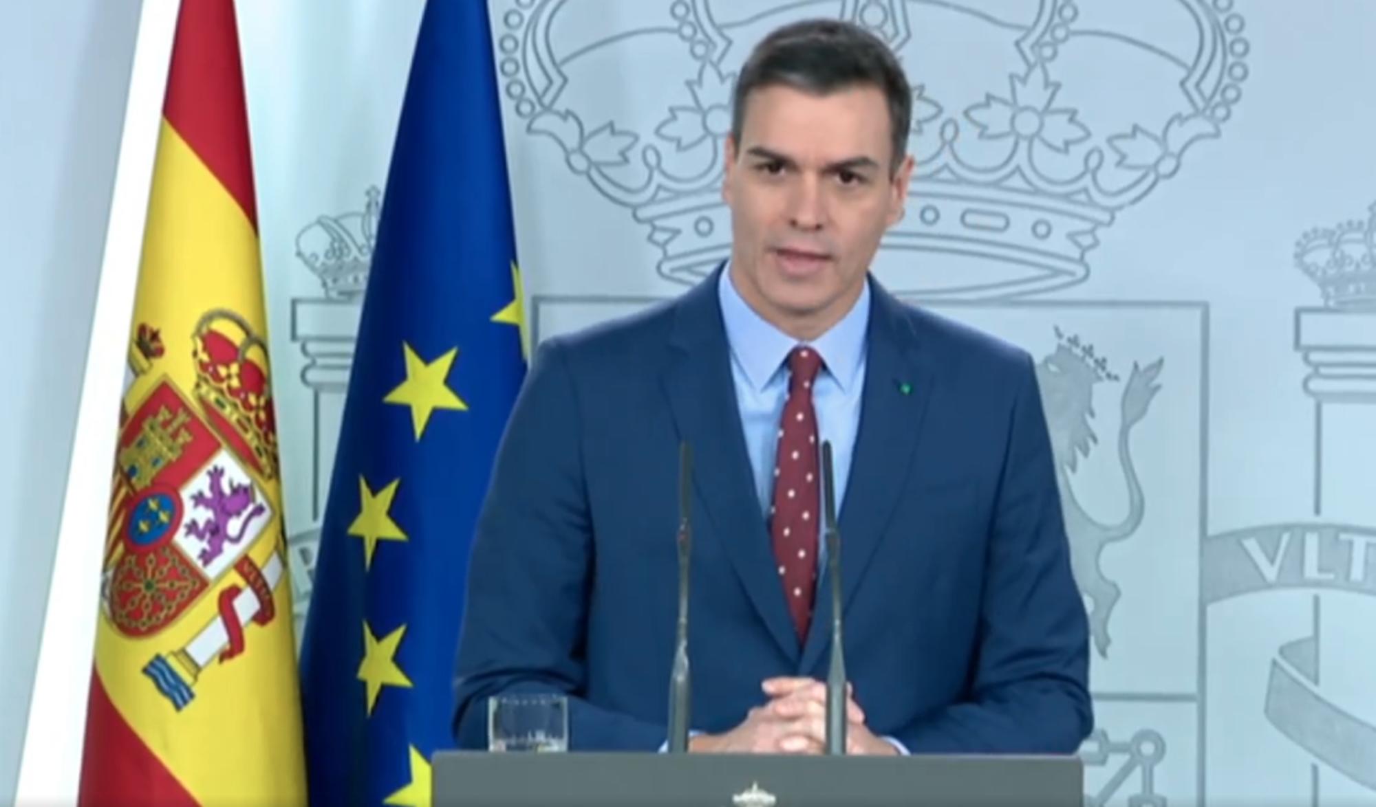 Pedro Sánchez Comparecencia Moncloa 