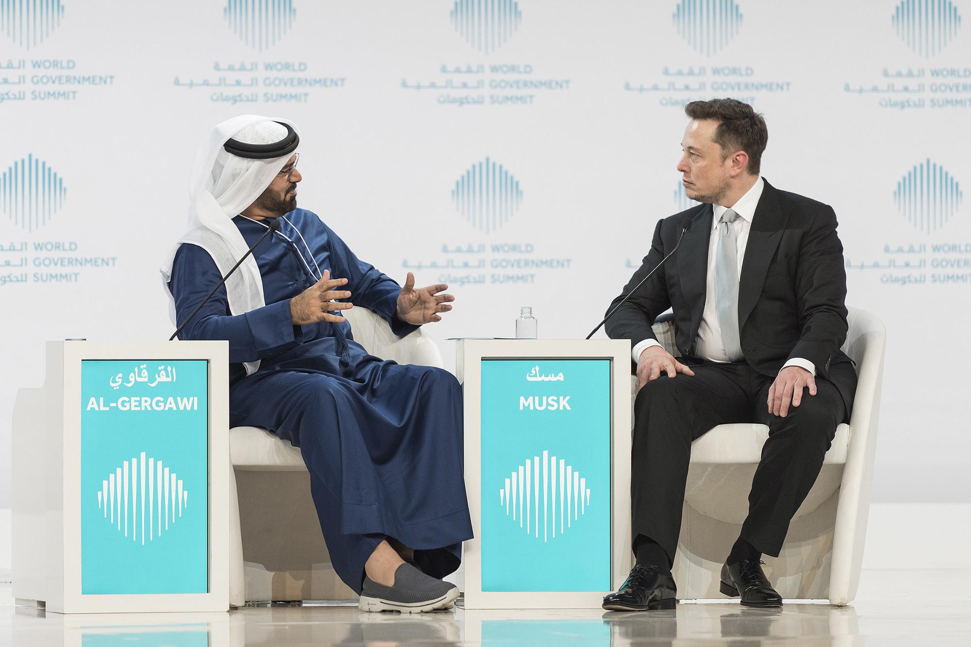 Elon Musk Mohammad Abdullah Al Gergawi