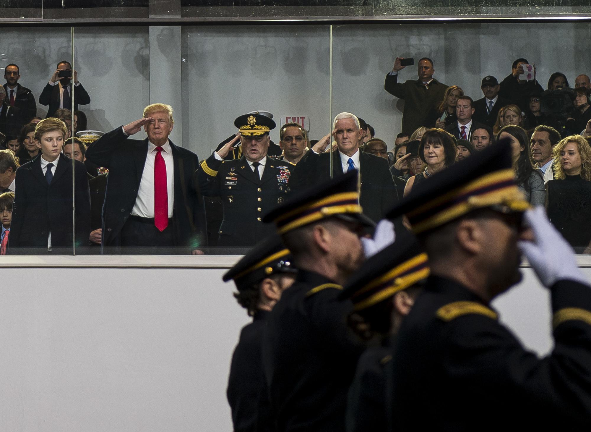Donald Trump, en un desfile militar.