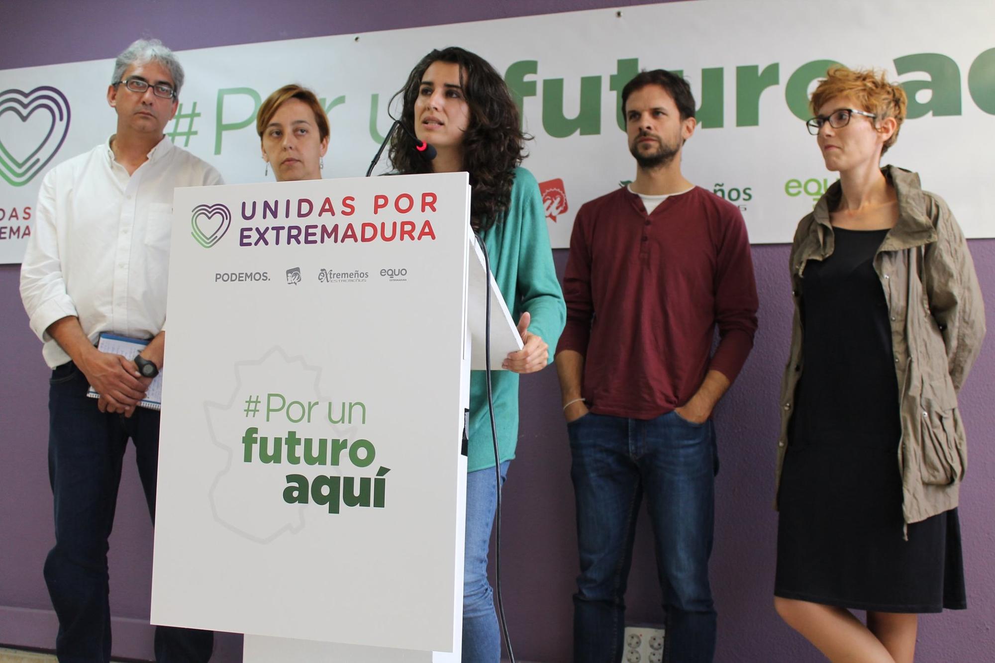 Unidas por Extremadura rueda de prensa