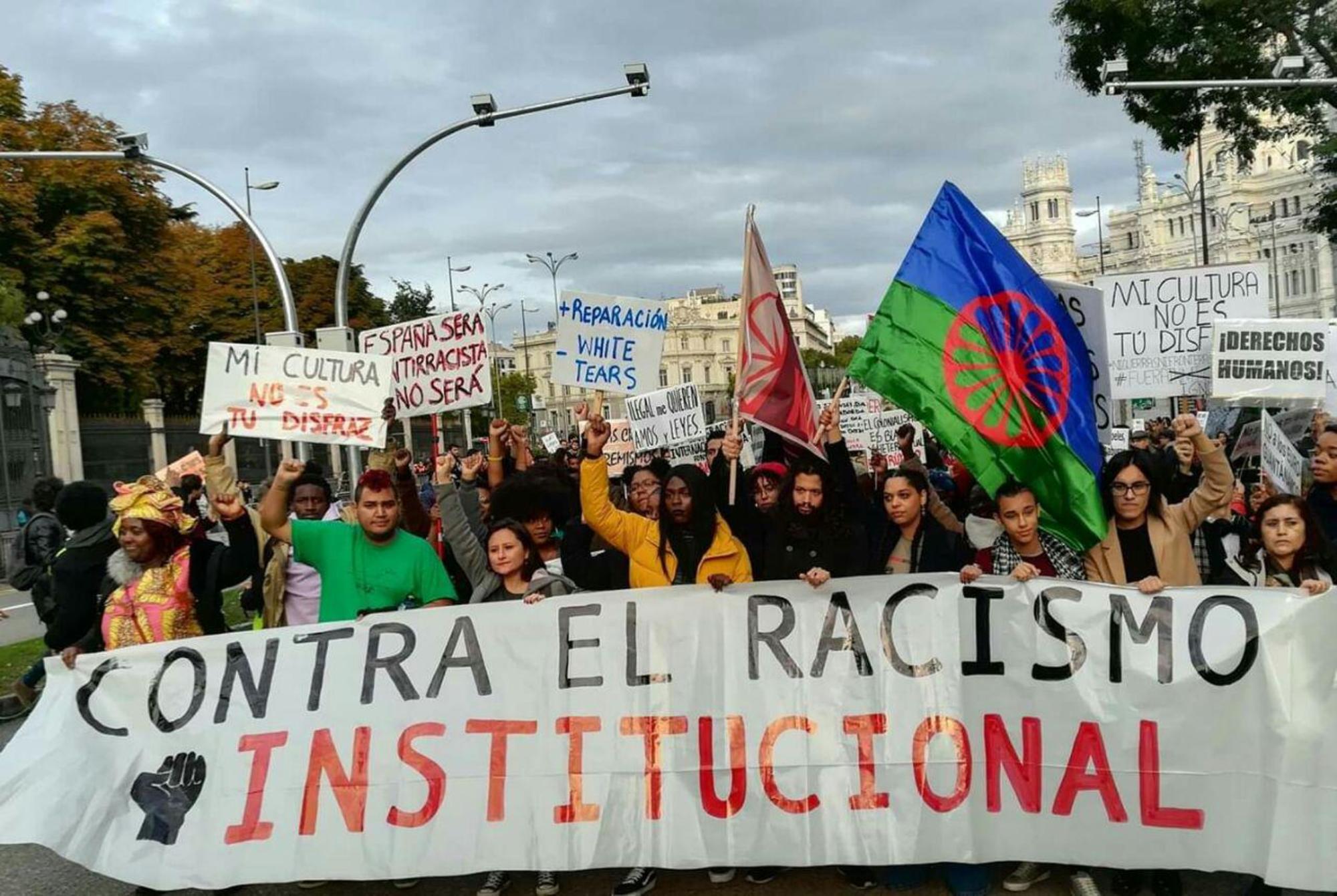 Manifestación contra racismo romaniv