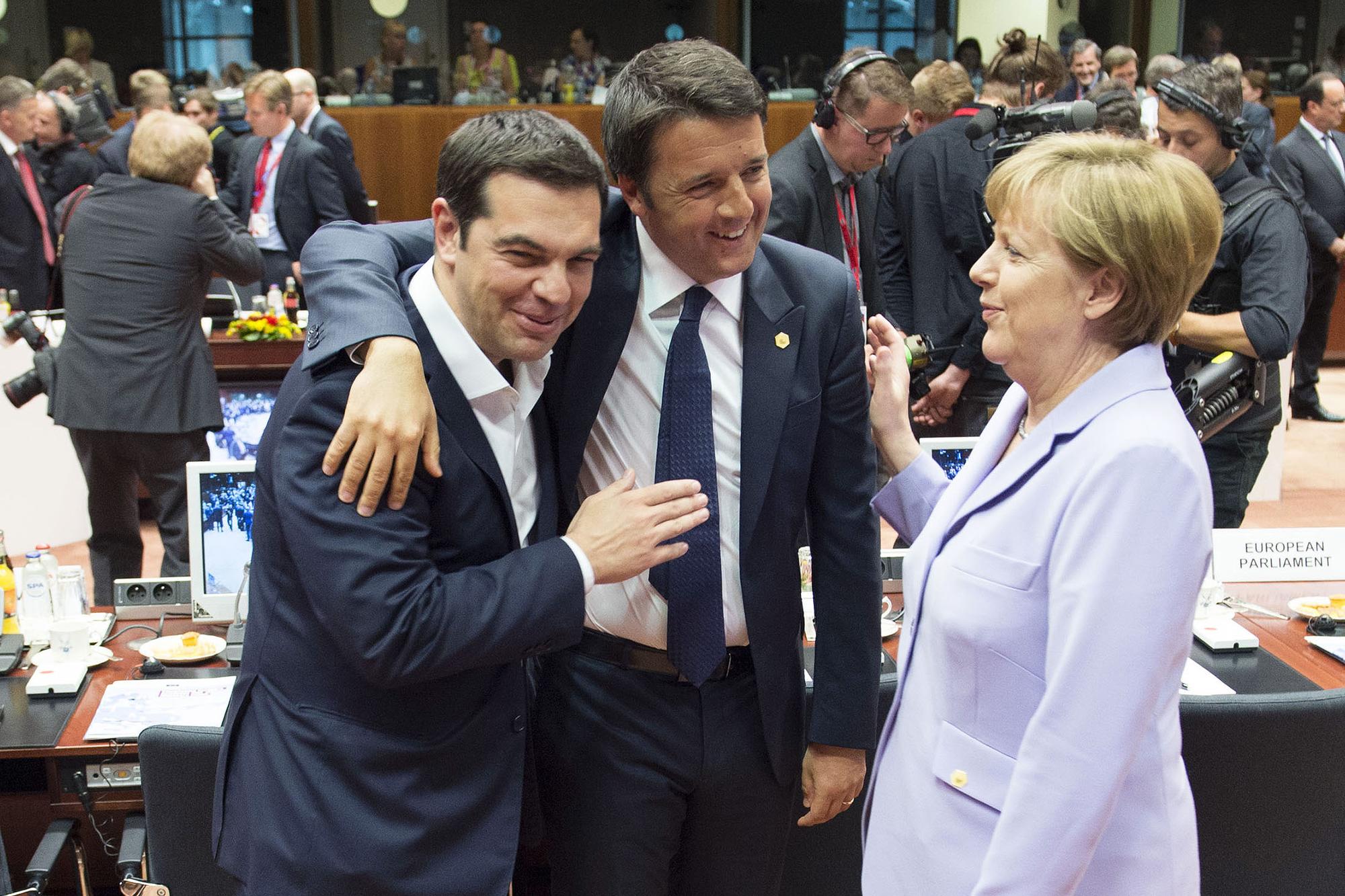 Tsipras Renzi Merkel