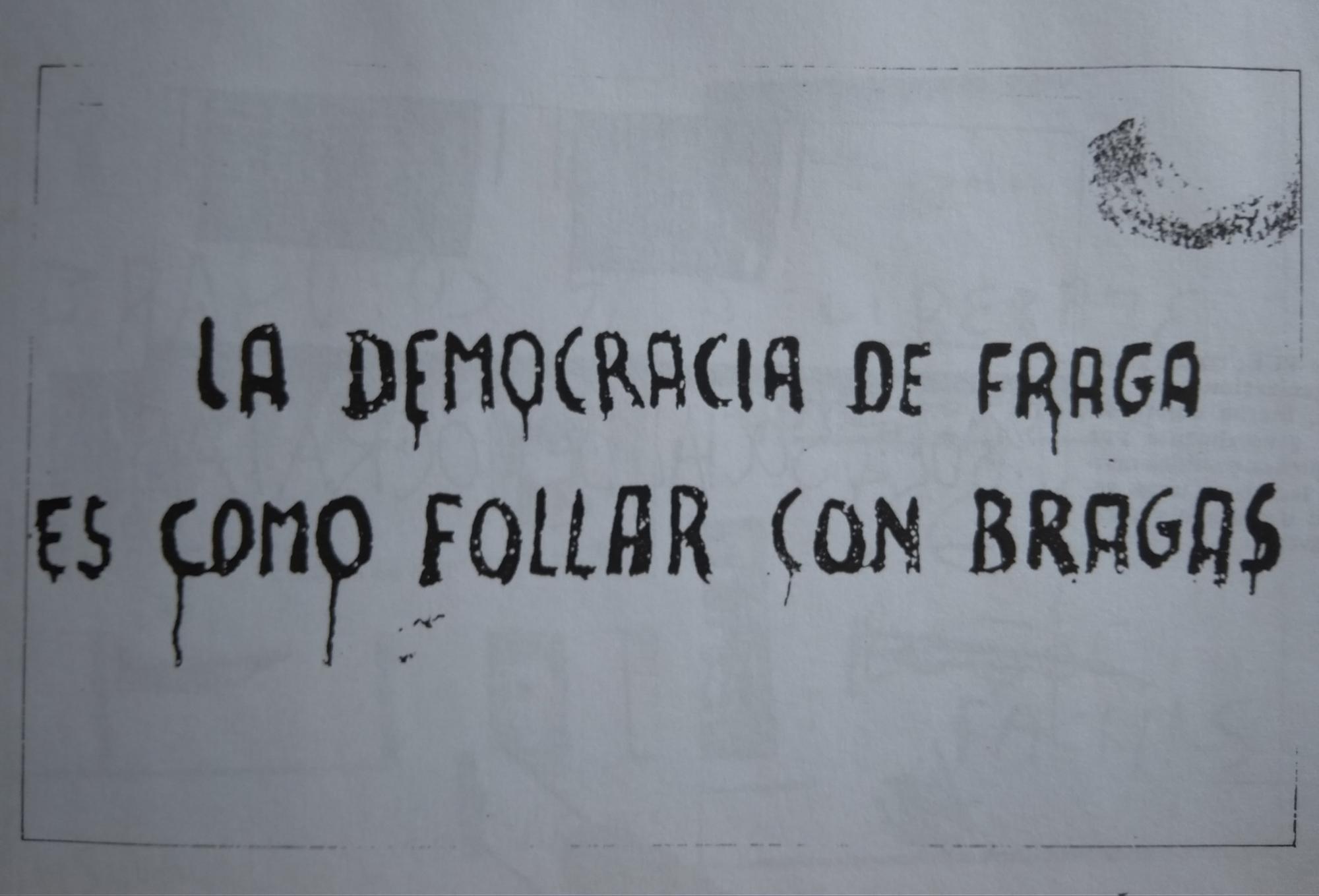 Cartel "democracia de Fraga"