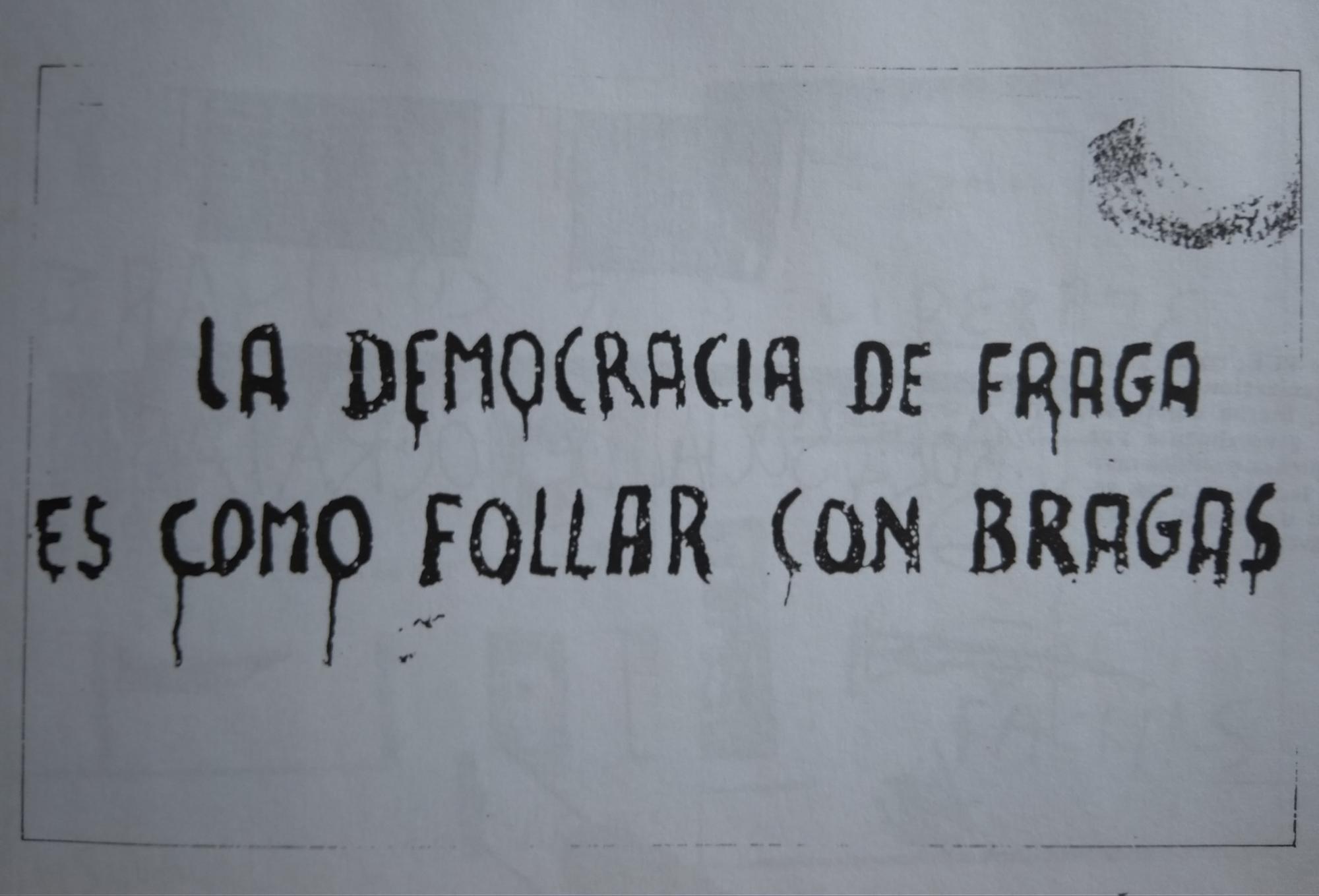 Cartel "democracia de Fraga"