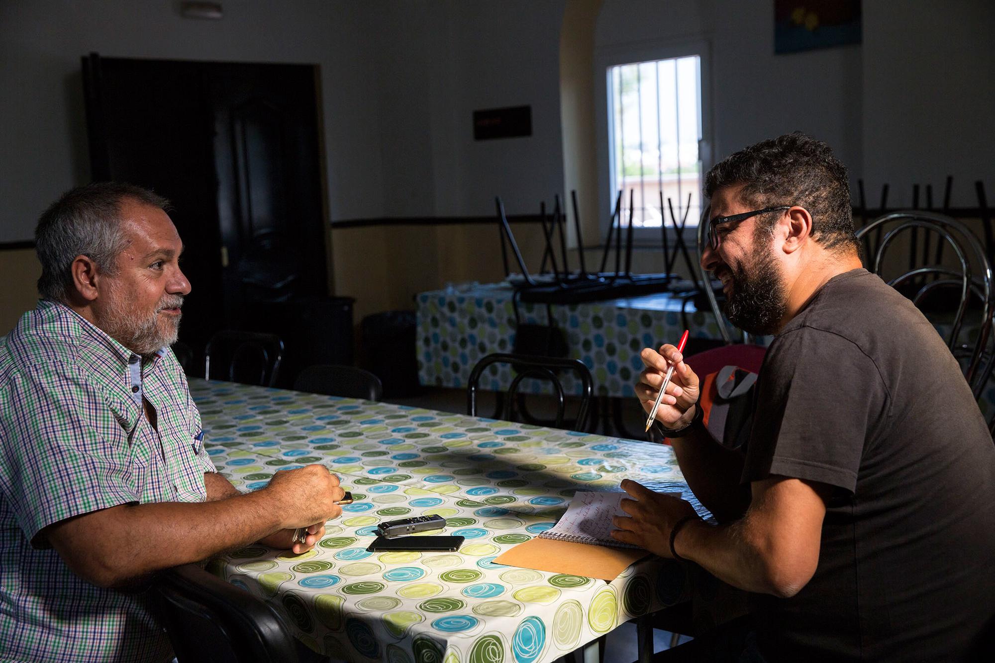 Javier Baeza, durante la entrevista con El Salto.