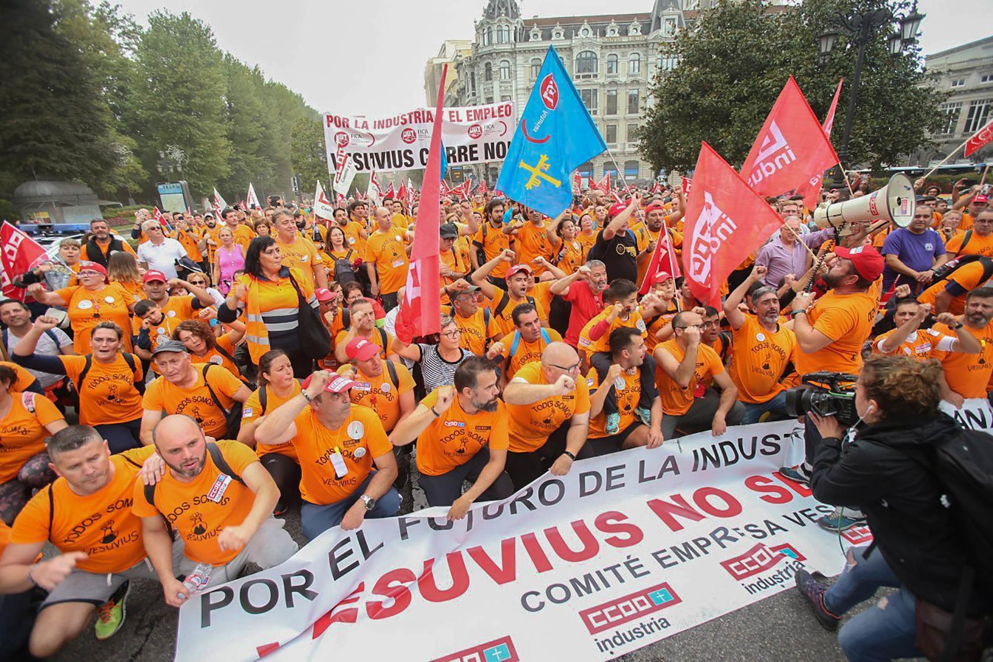 Concentración trabajadores Vesuvius