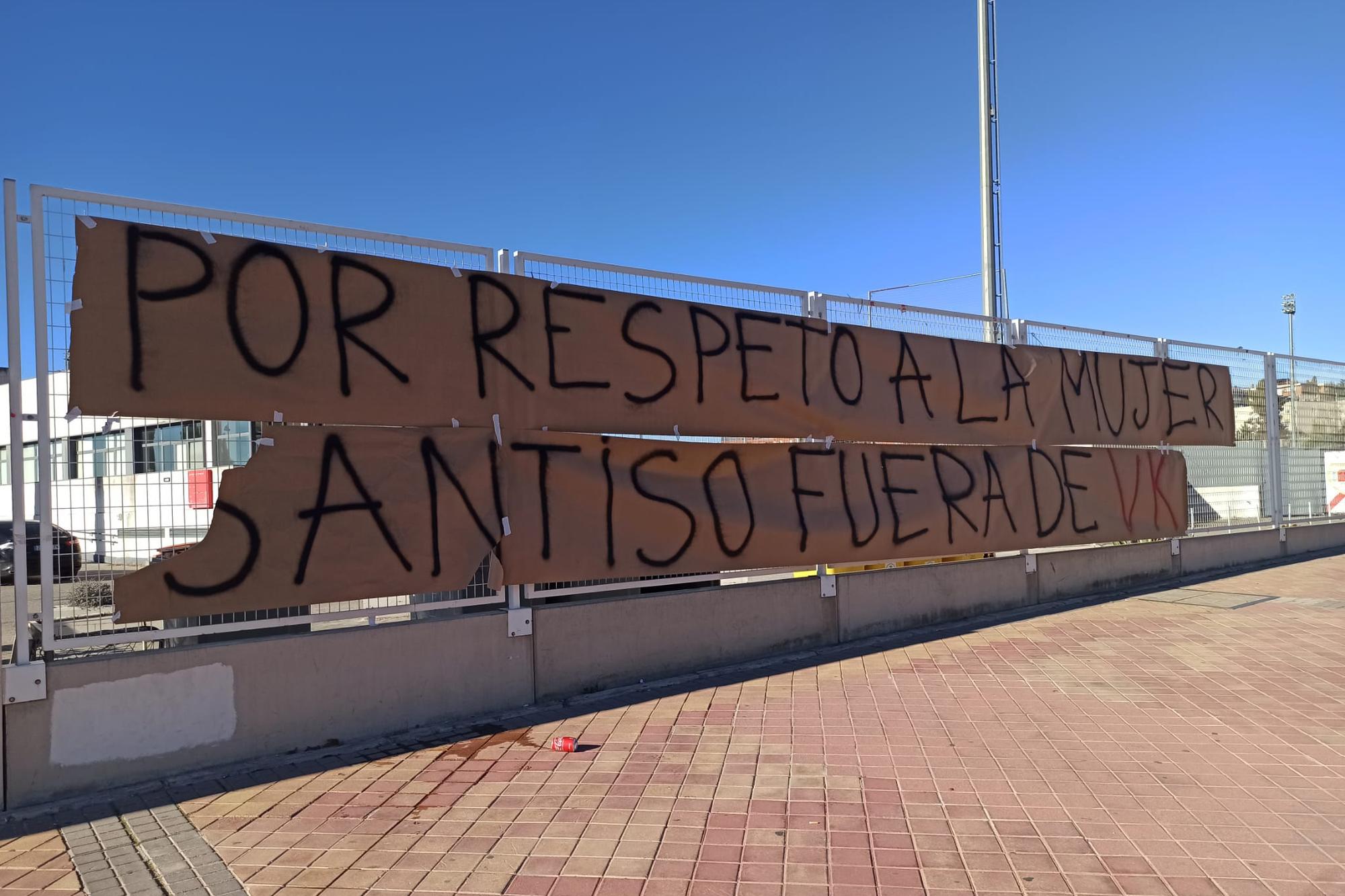 Pancarta Rayo entrenador