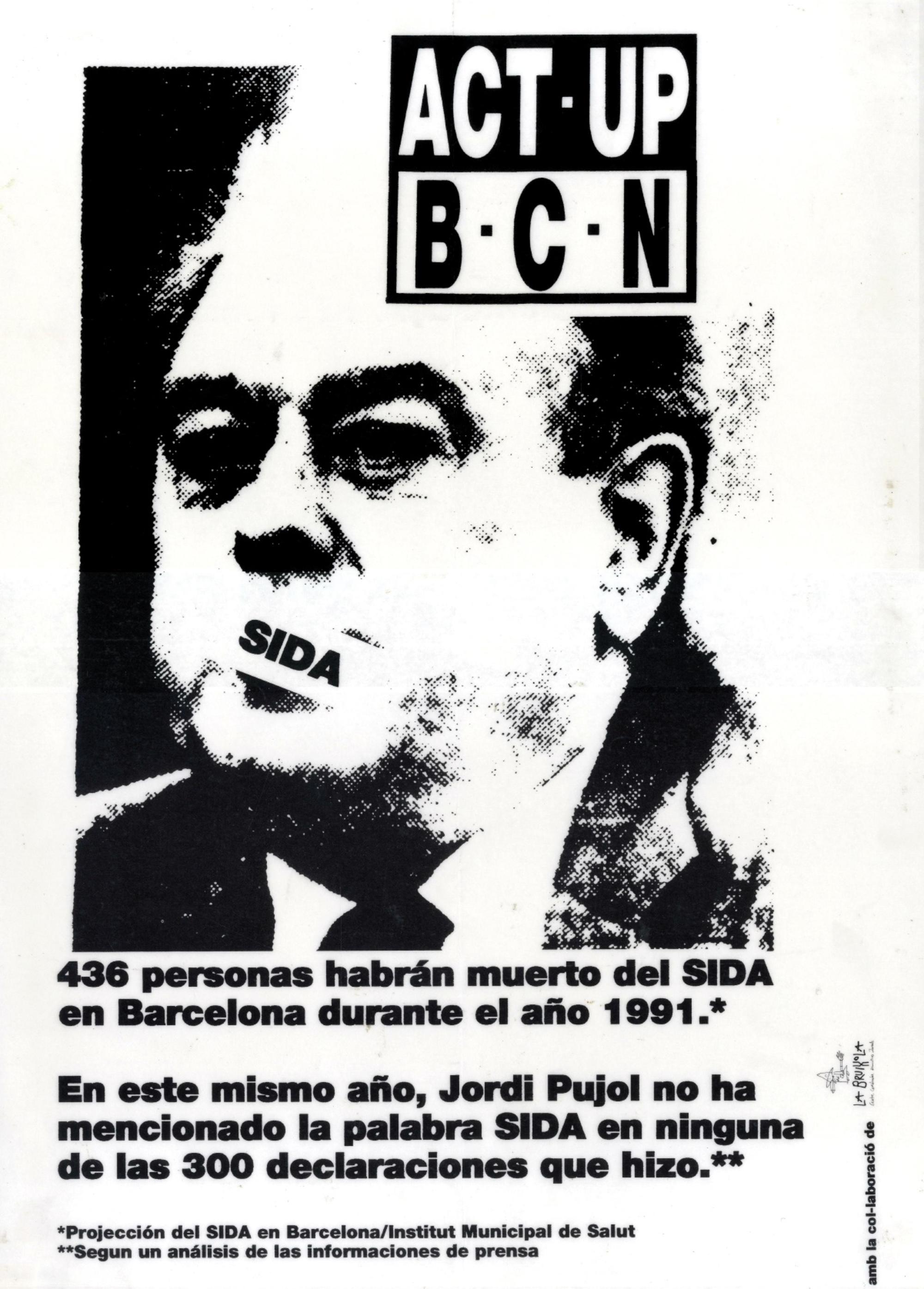Cartel de ACT UP Barcelona