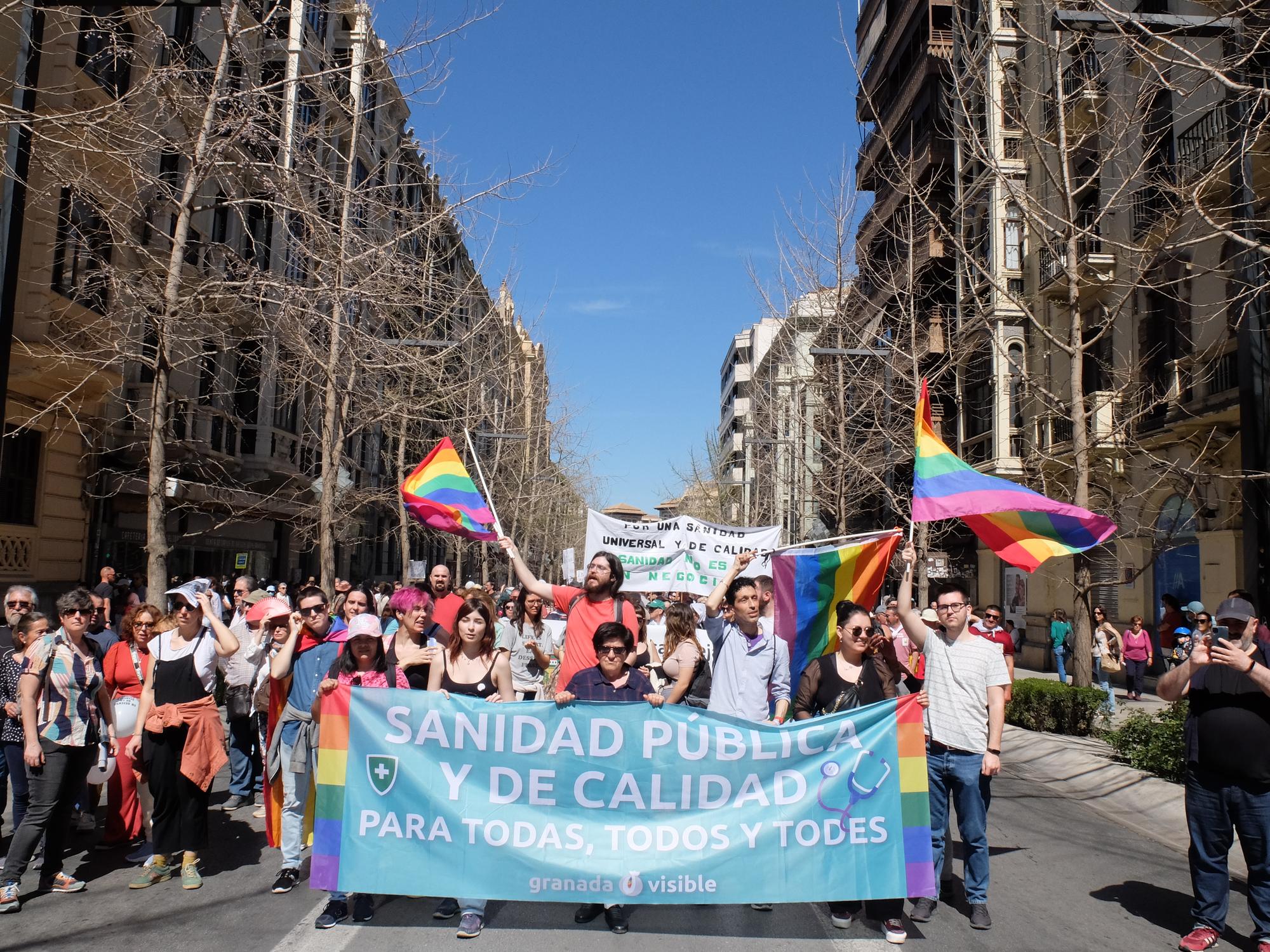 Manifestación sanidad pública Granada 25 marzo 2