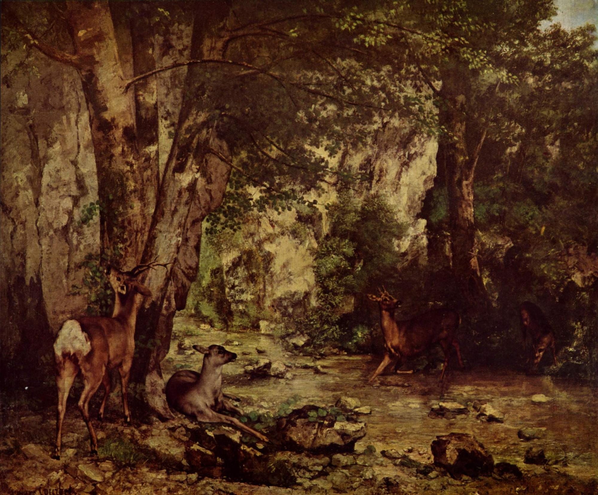 Remise de chevreuils au ruisseau du Plaisir-Fontaine (Gustave Courbet, 1866)