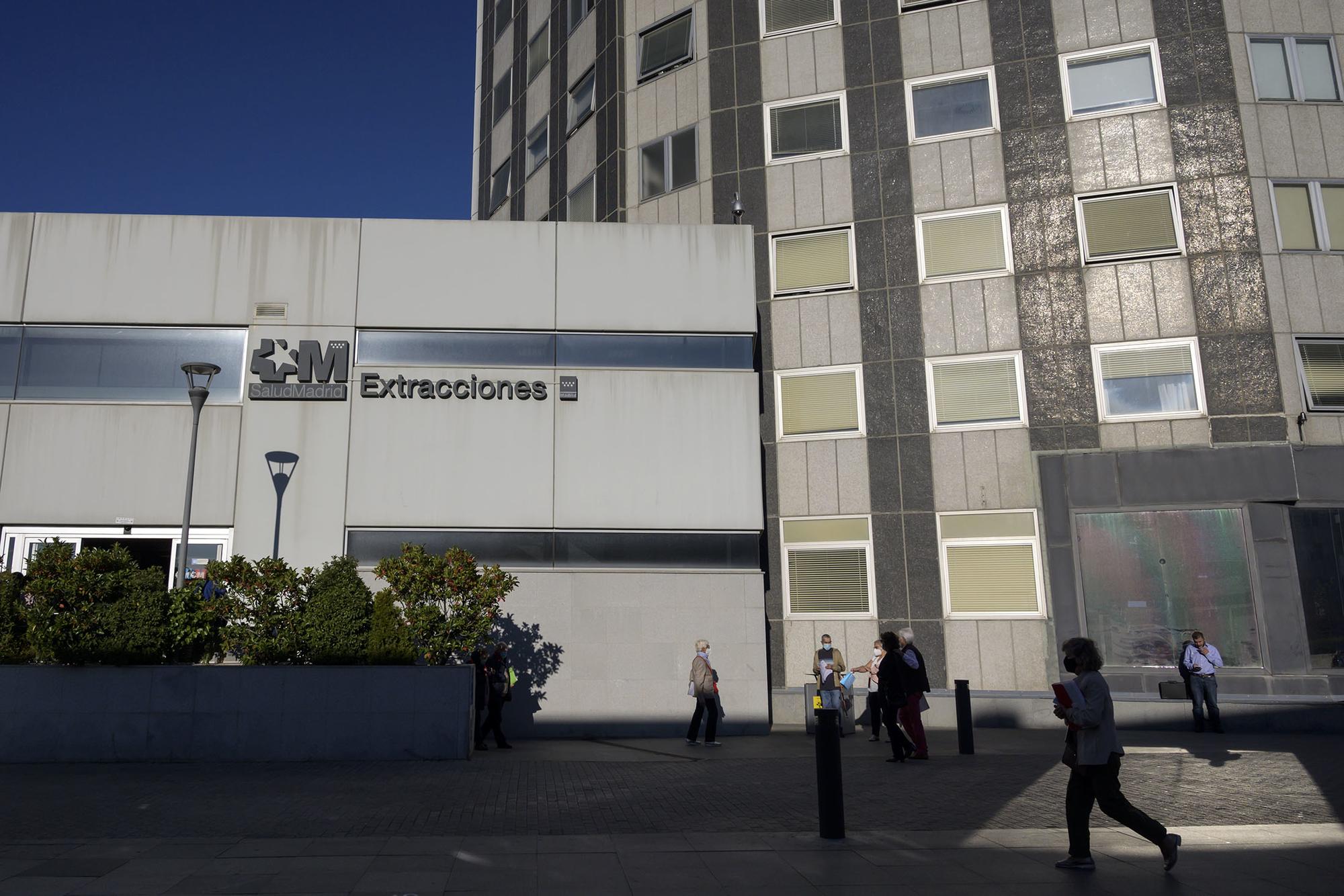 Extracción de sangre hospital La Paz