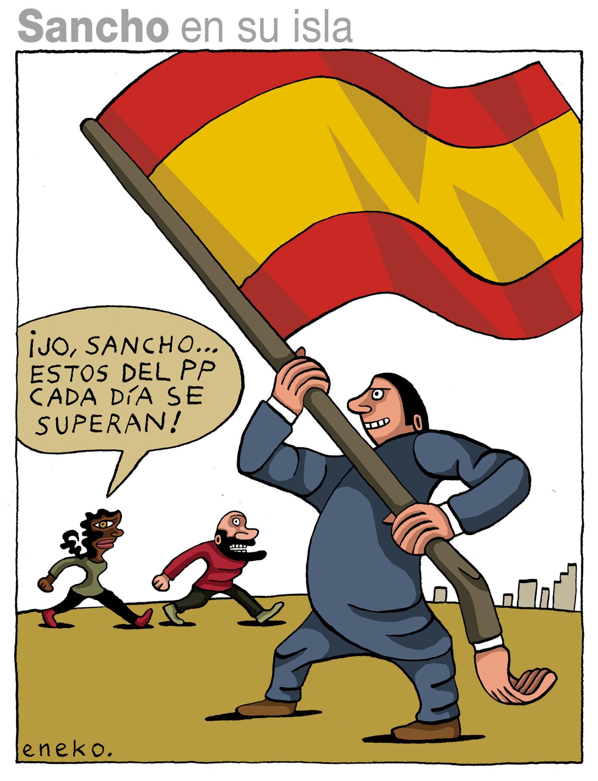 Eneko:bandera española y corrupción