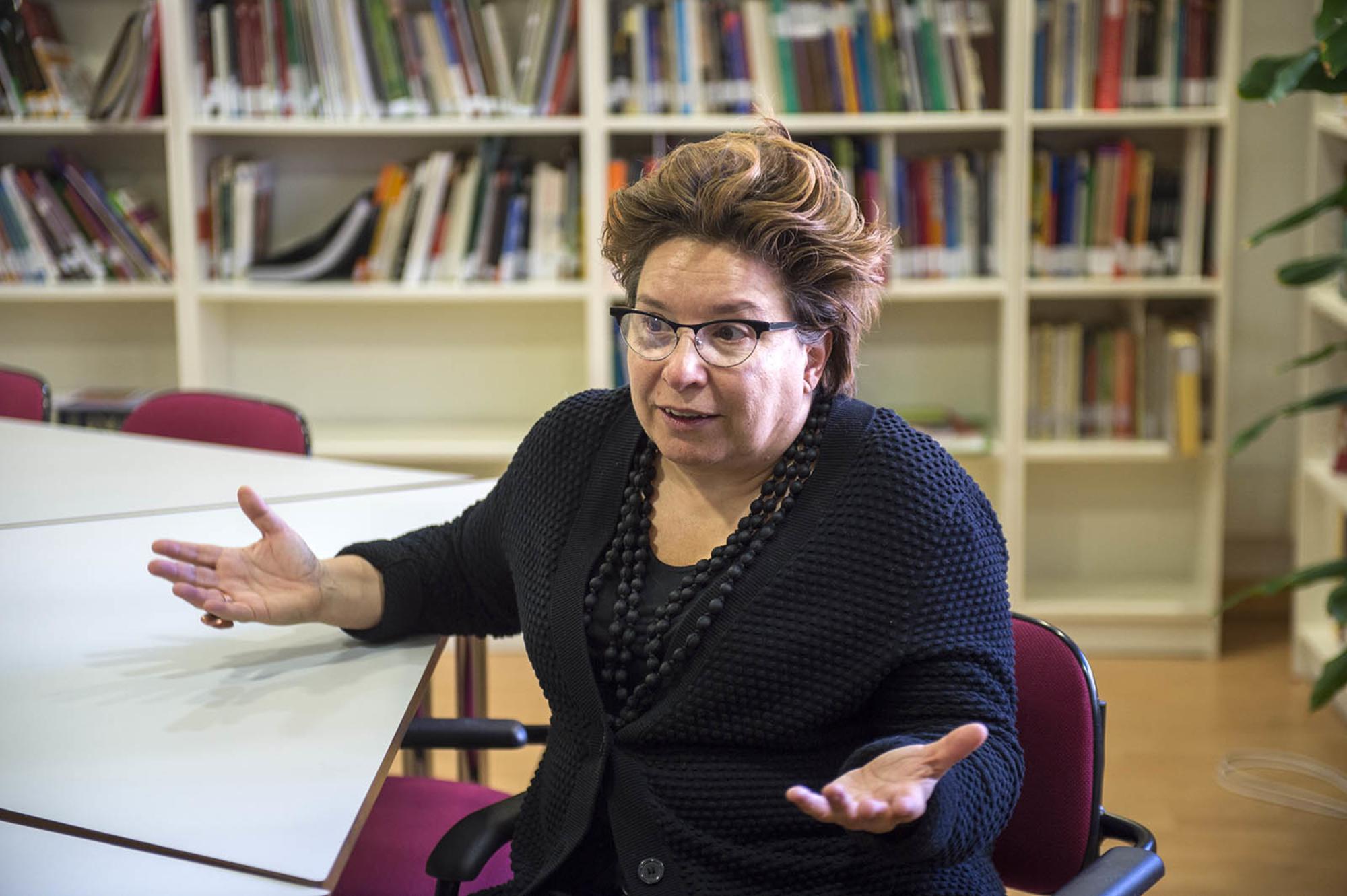 Susana Ruiz, de Oxfam Intermón, durante la entrevista