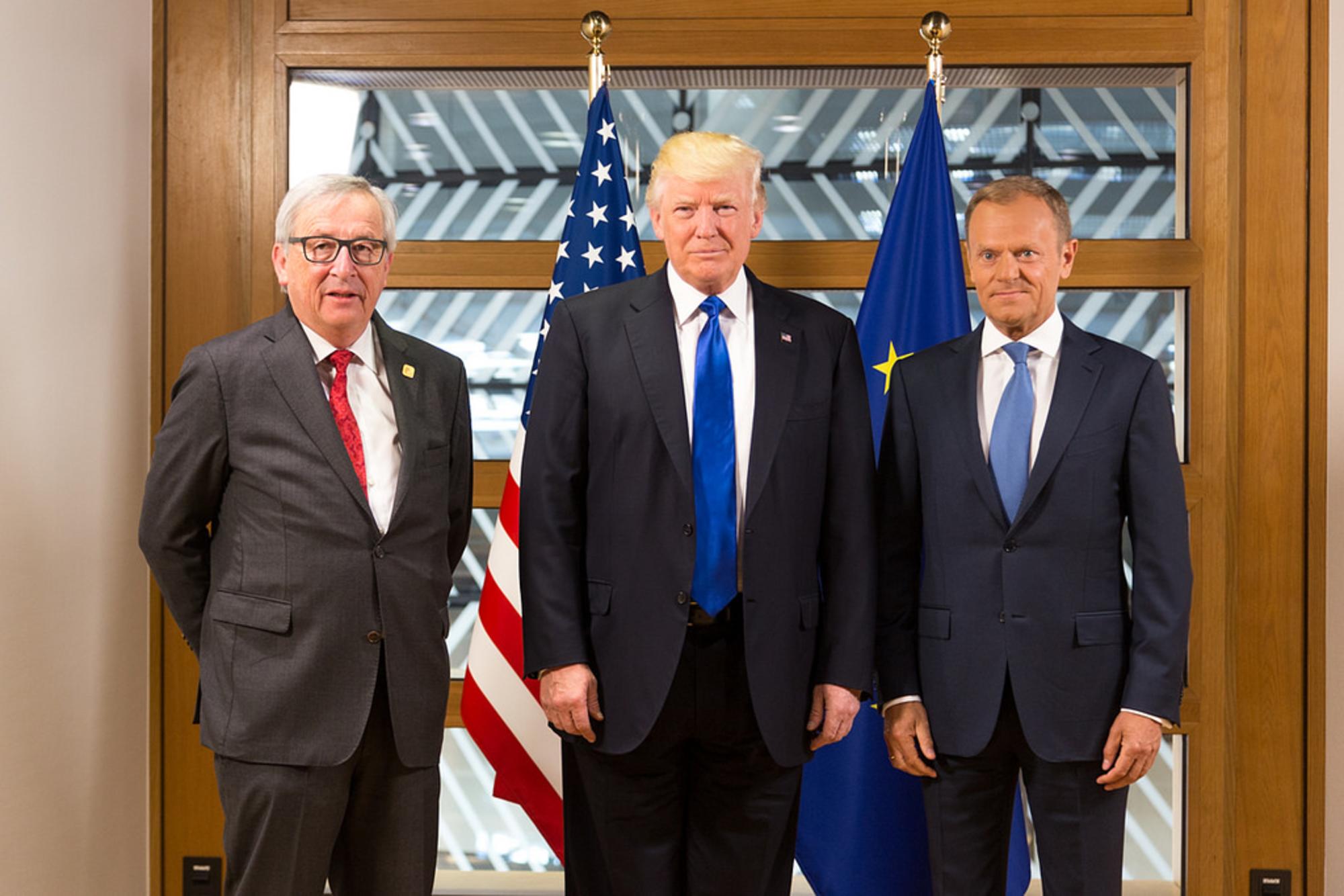 Trump Tusk y Juncker