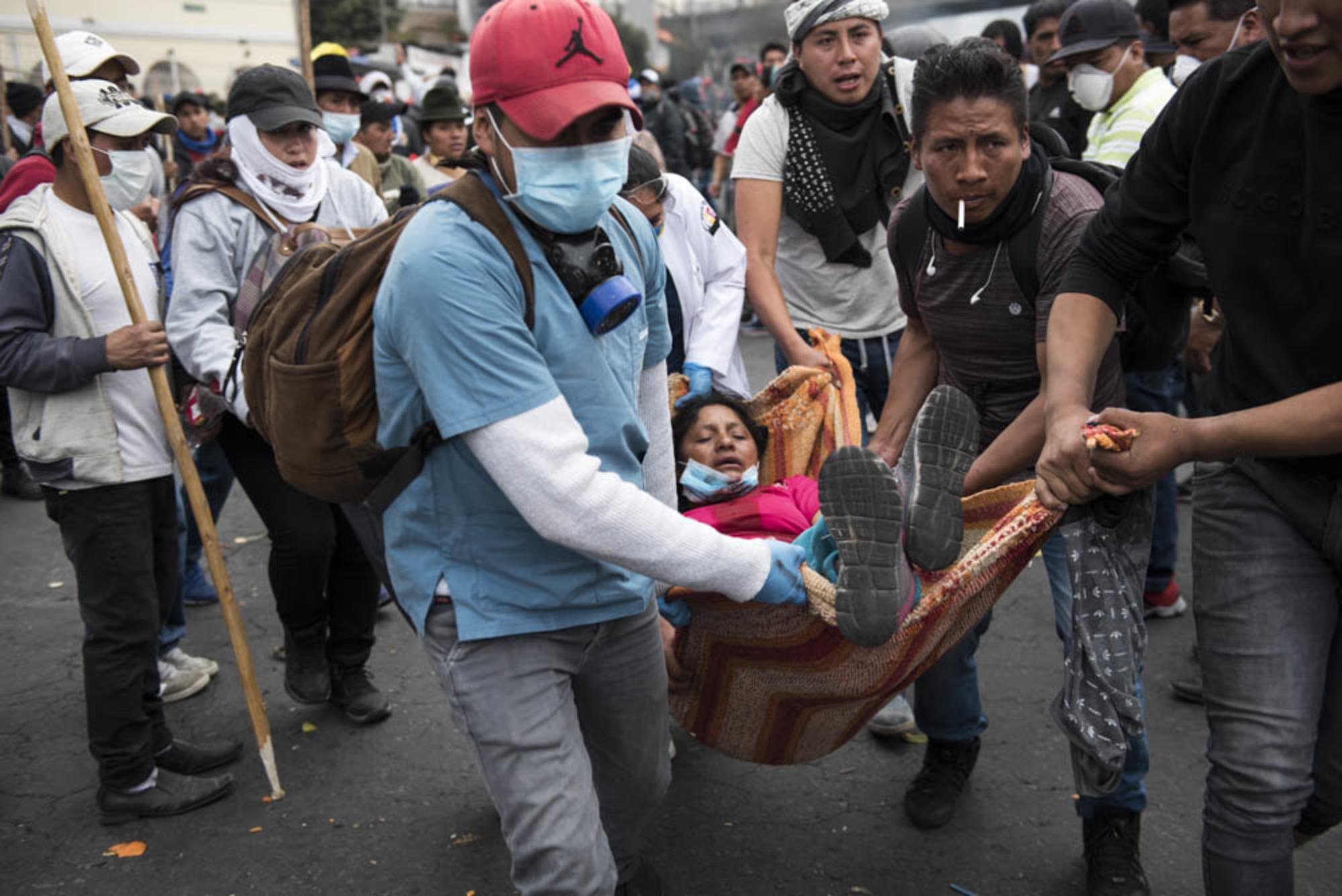 Represión protestas Ecuador 8 de octubre 2019