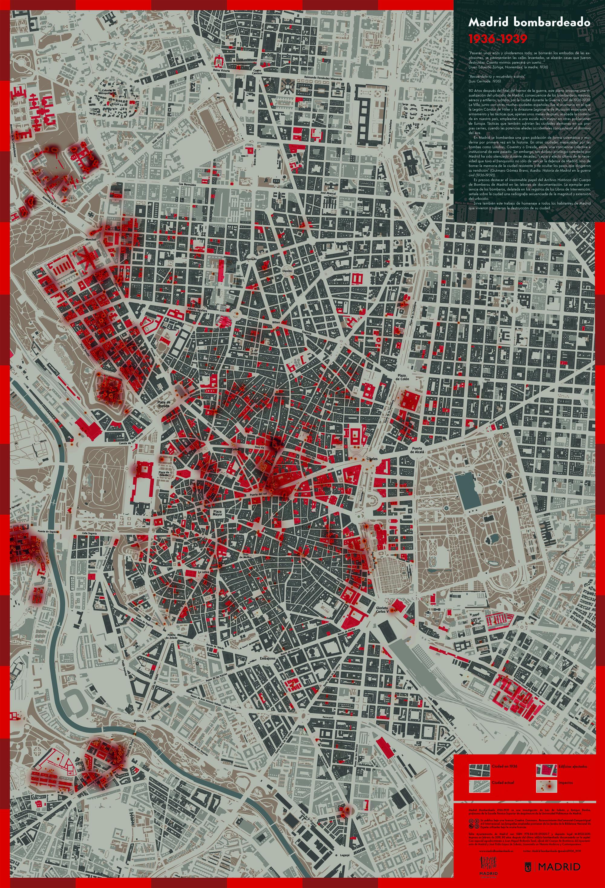 Plano Madrid Bombardeado