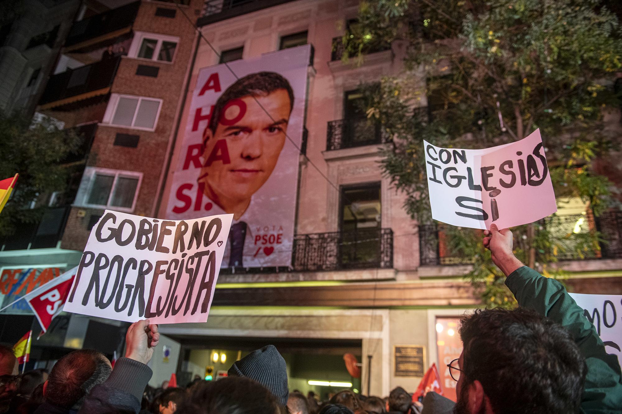 Noche electoral sede del PSOE Pedro Sanchez - 2
