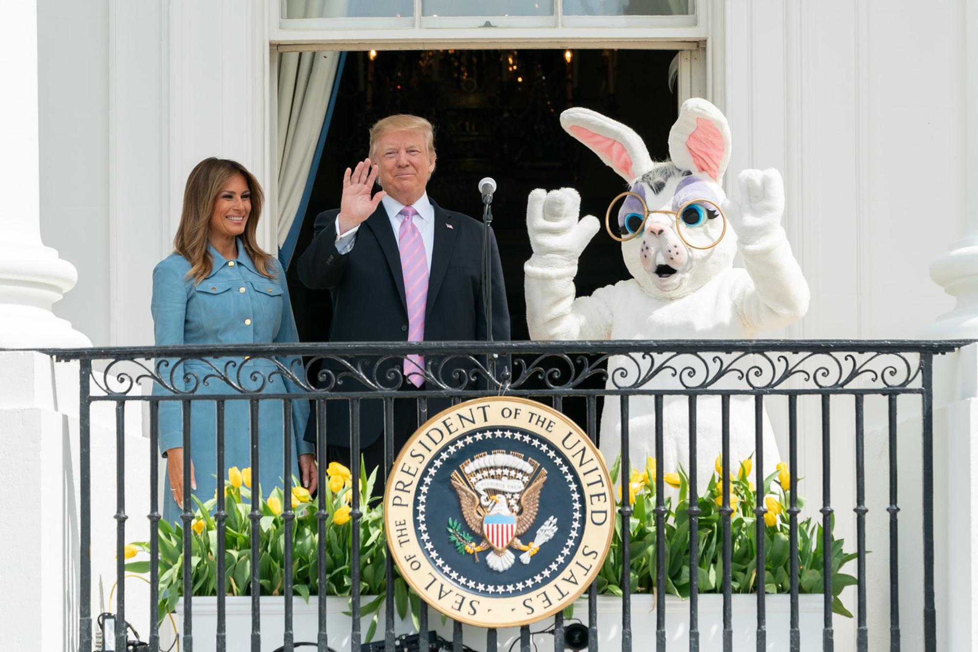 Trump conejo de pascua