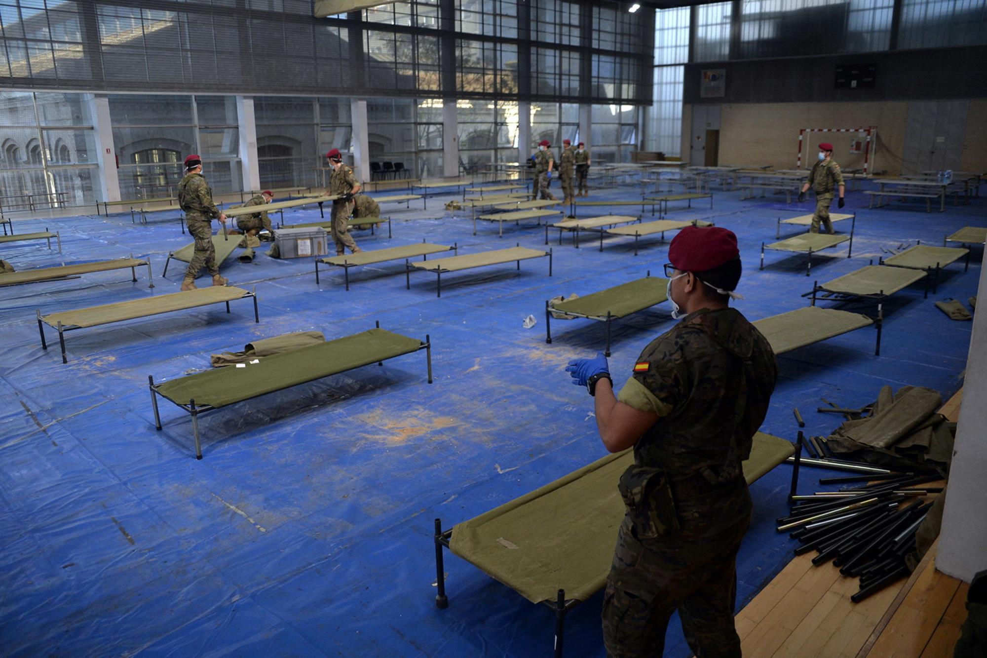 montaje polideportivo personas sin hogar valencia