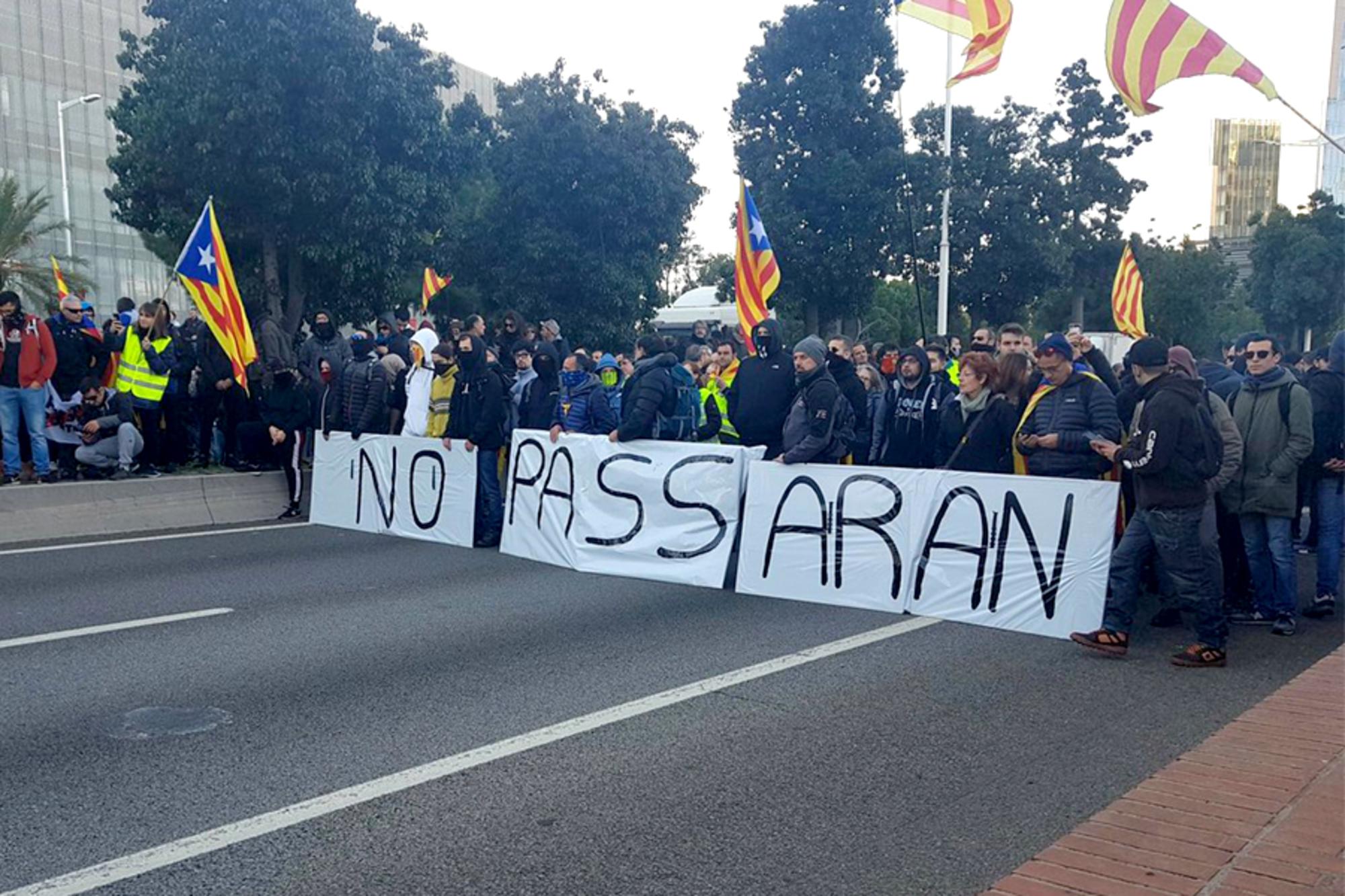 Corte de Ronda Litoral de Barcelona el 21 de diciembre de 2018.