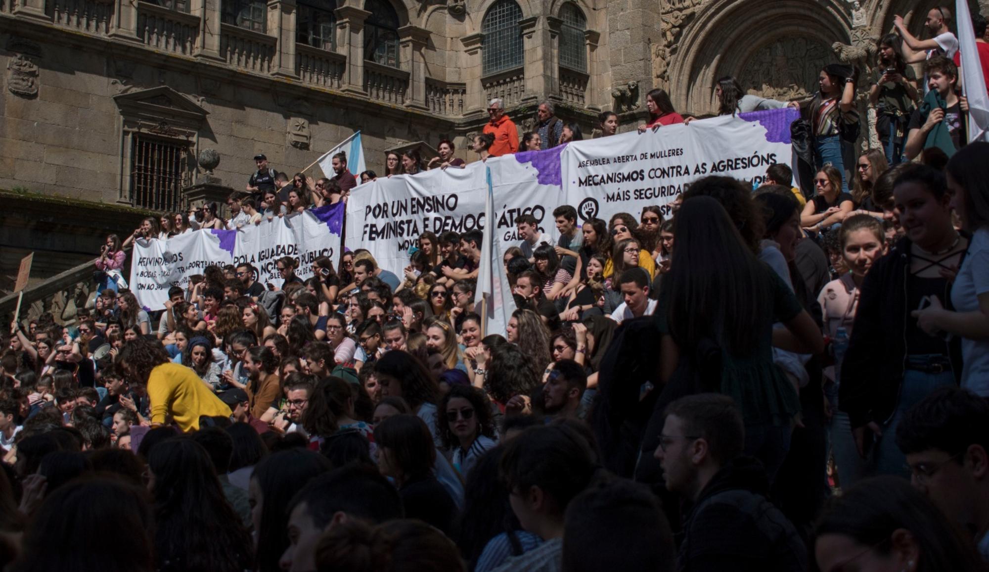 Folga do estudantado galego en Santiago de Compostela