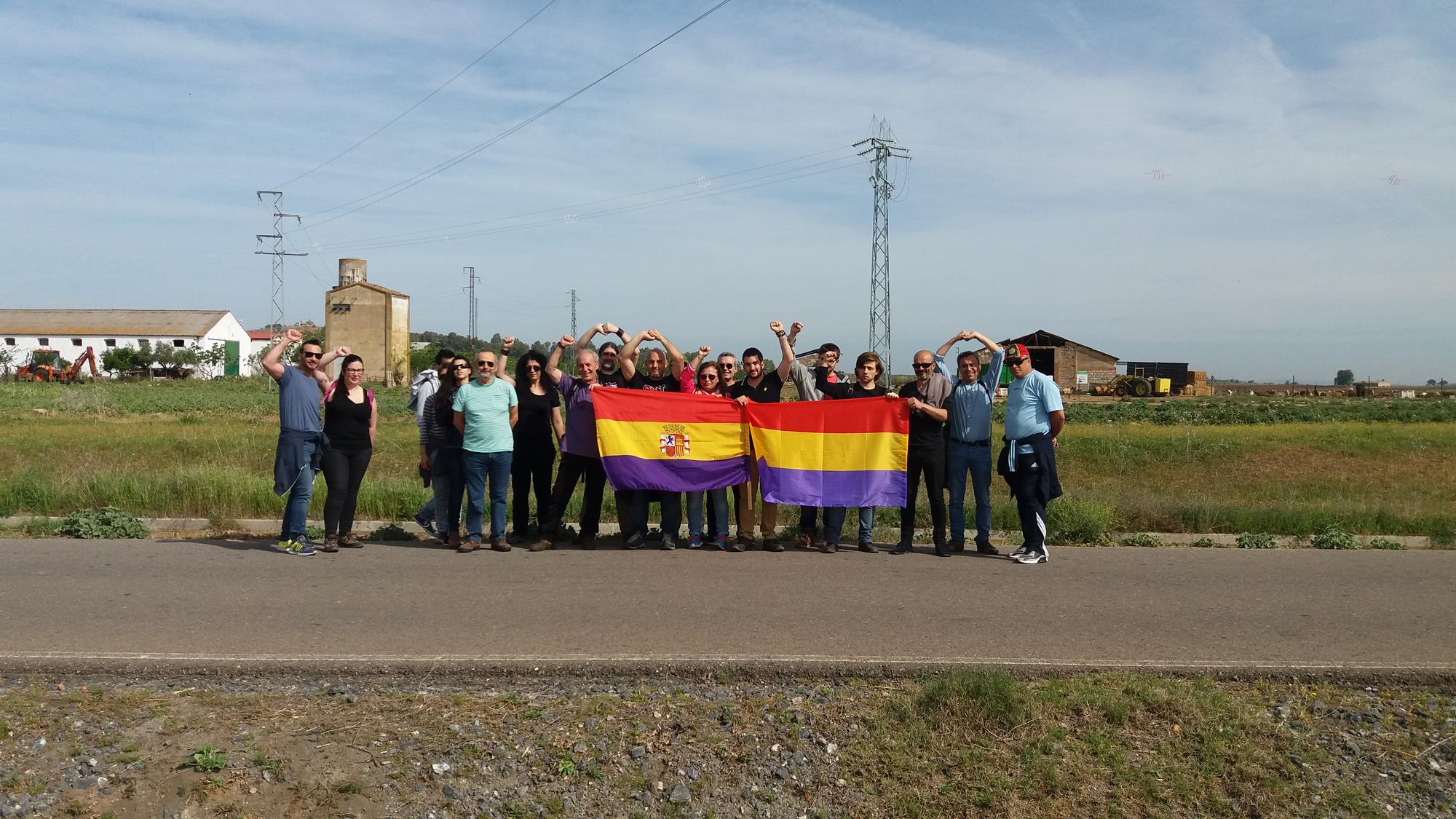 Campo de concentración franquista de las colonias militarizadas de Montijo, Extremadura. Marcha en recuerdo