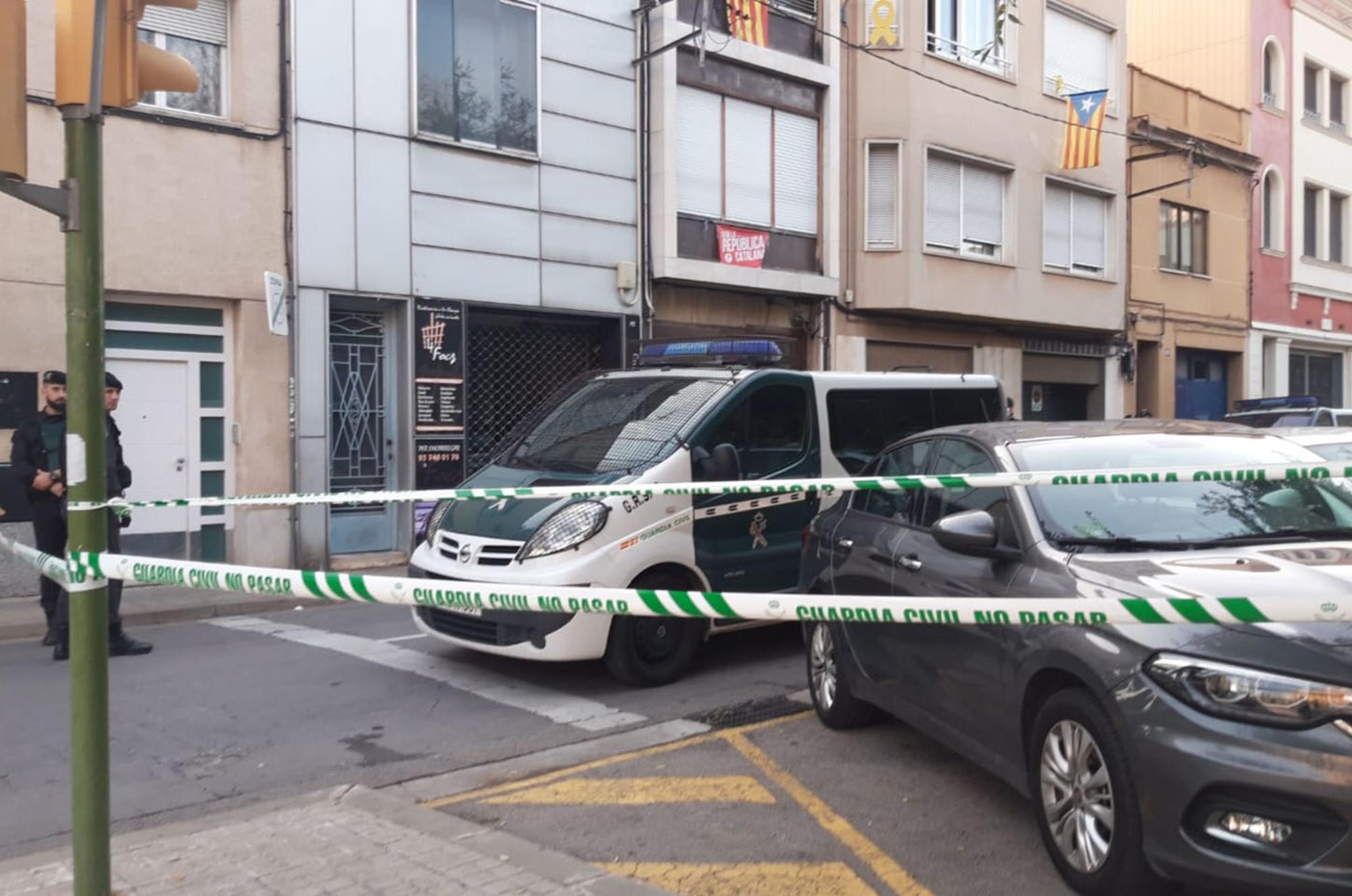 Un registro de la Guardia Civil en Sabadell durante la mañana del 23 de septiembre