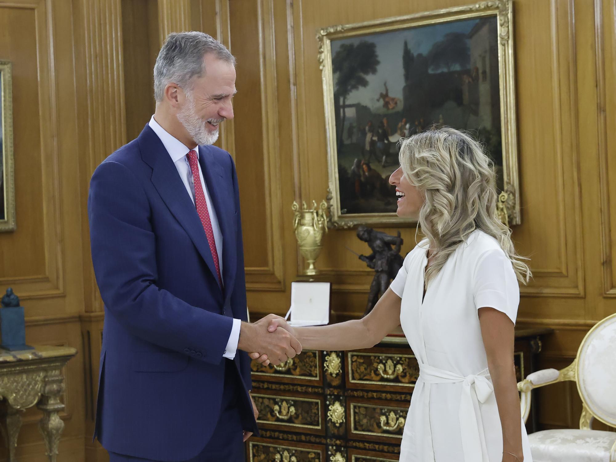 Felipe de Borbón y Yolanda Díaz