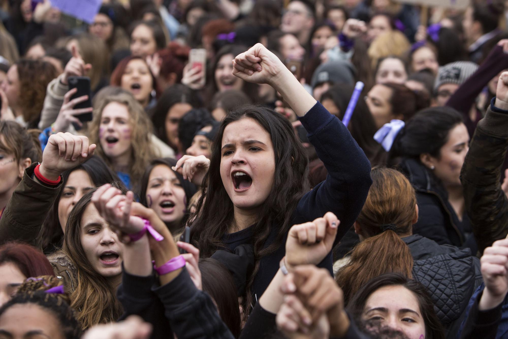 Día internacional de la mujer, 8 de marzo en Madrid.