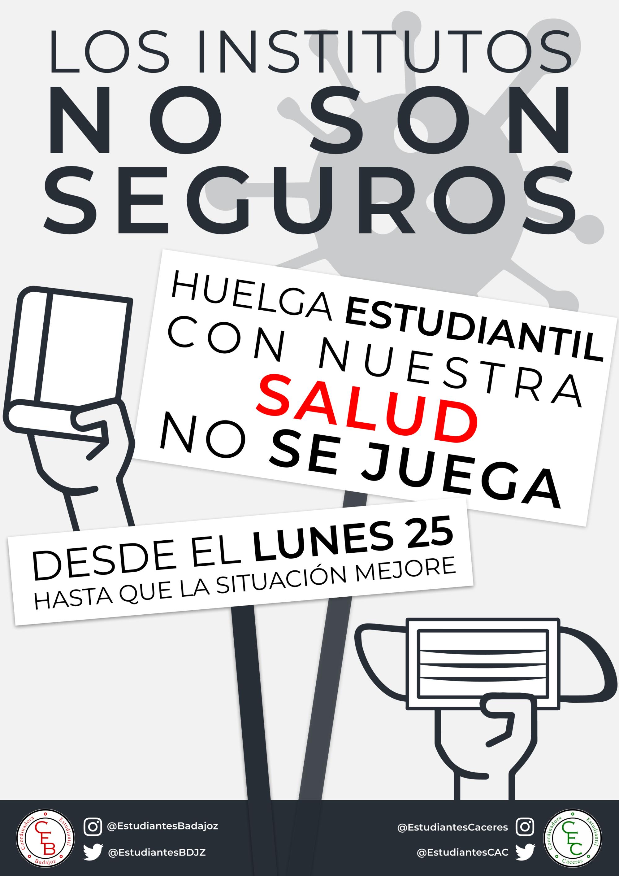 Huelga estudiantil Extremadura