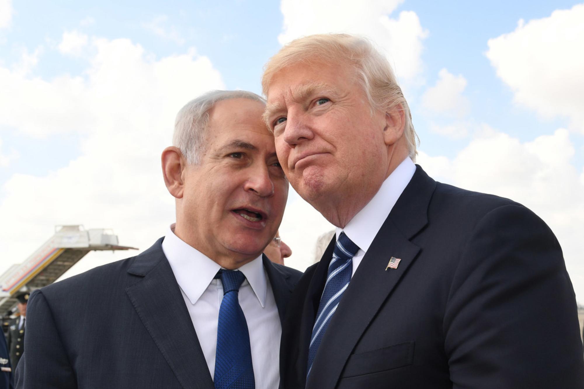 Netahyahu con Trump en Israel