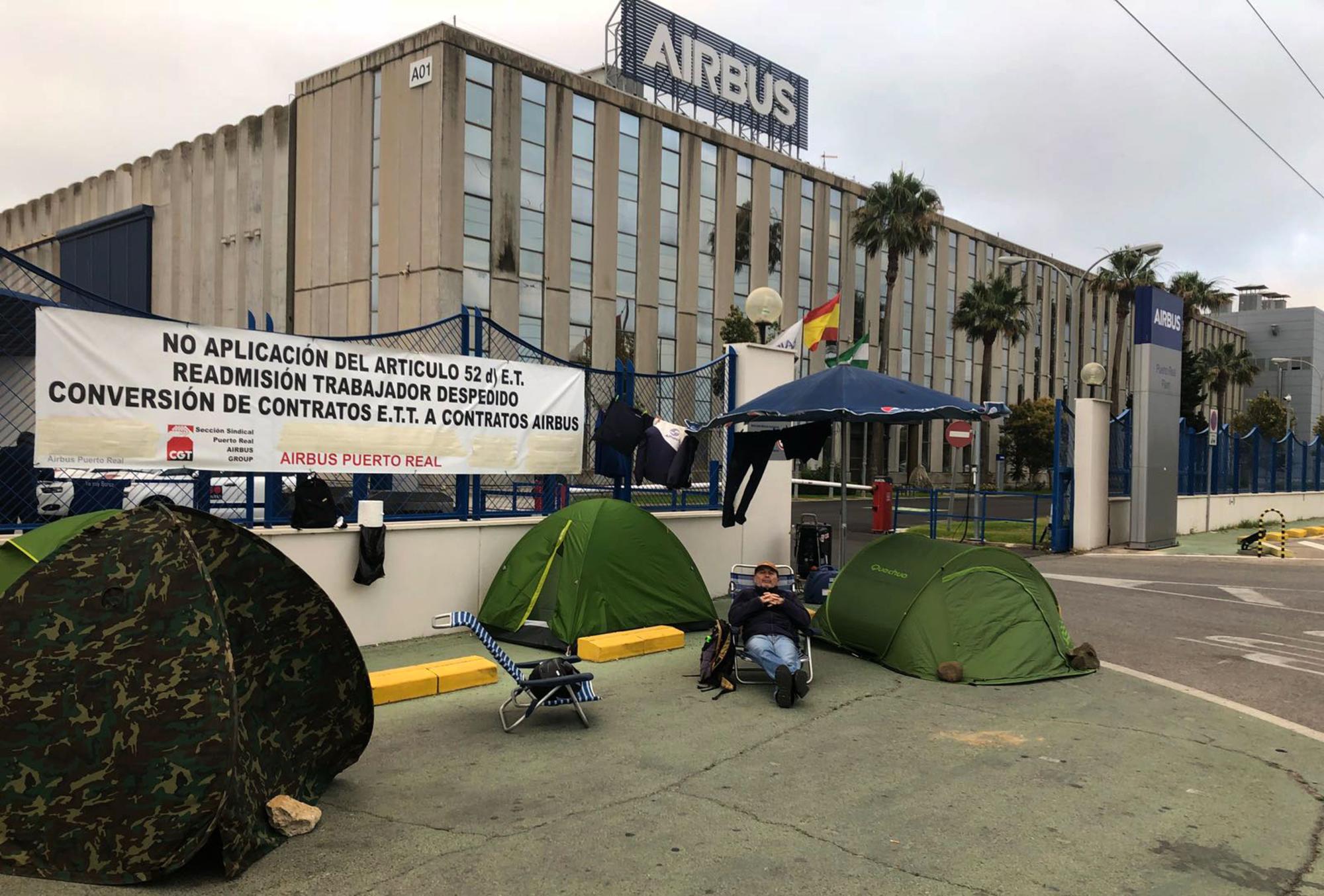 Campamento trabajadores Airbus Puerto Real