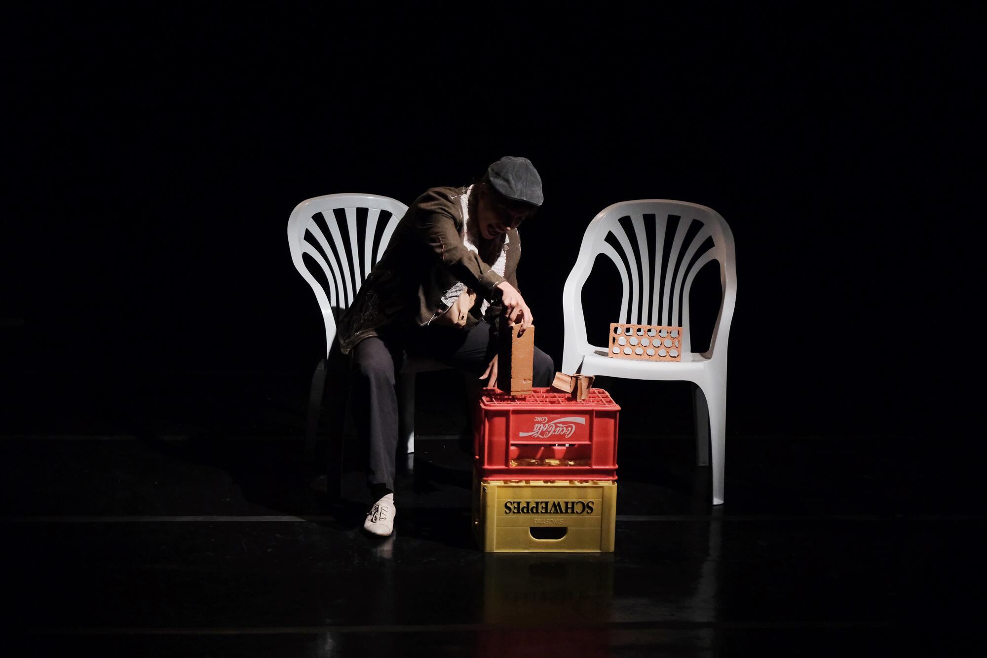 Una escena de la obra ‘Un verano por metro cuadrado’, de la compañía 7 Minutos de Gloria